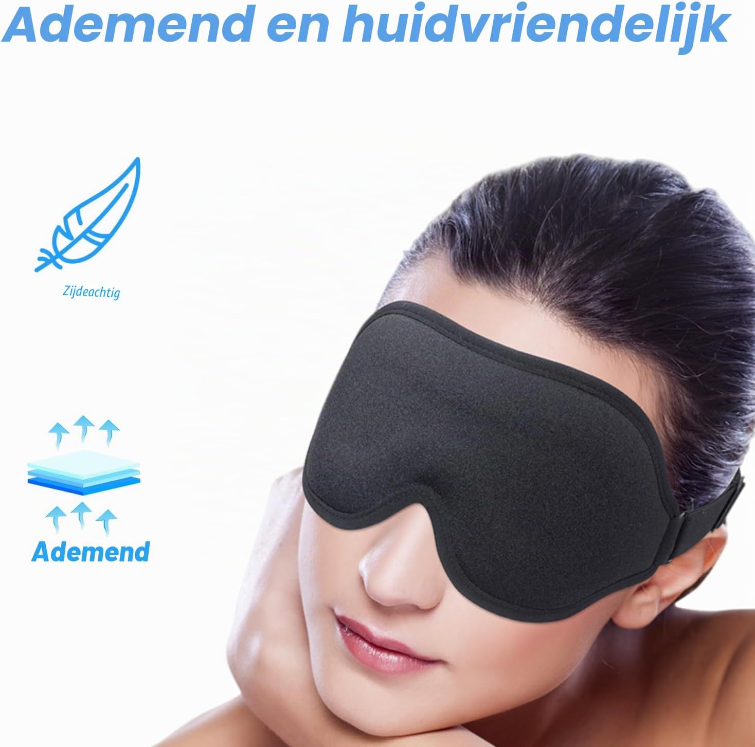 Thumbnail 6 de Albatross Health New England 3D-slaapmasker met verstelbare band en ademend traagschuim