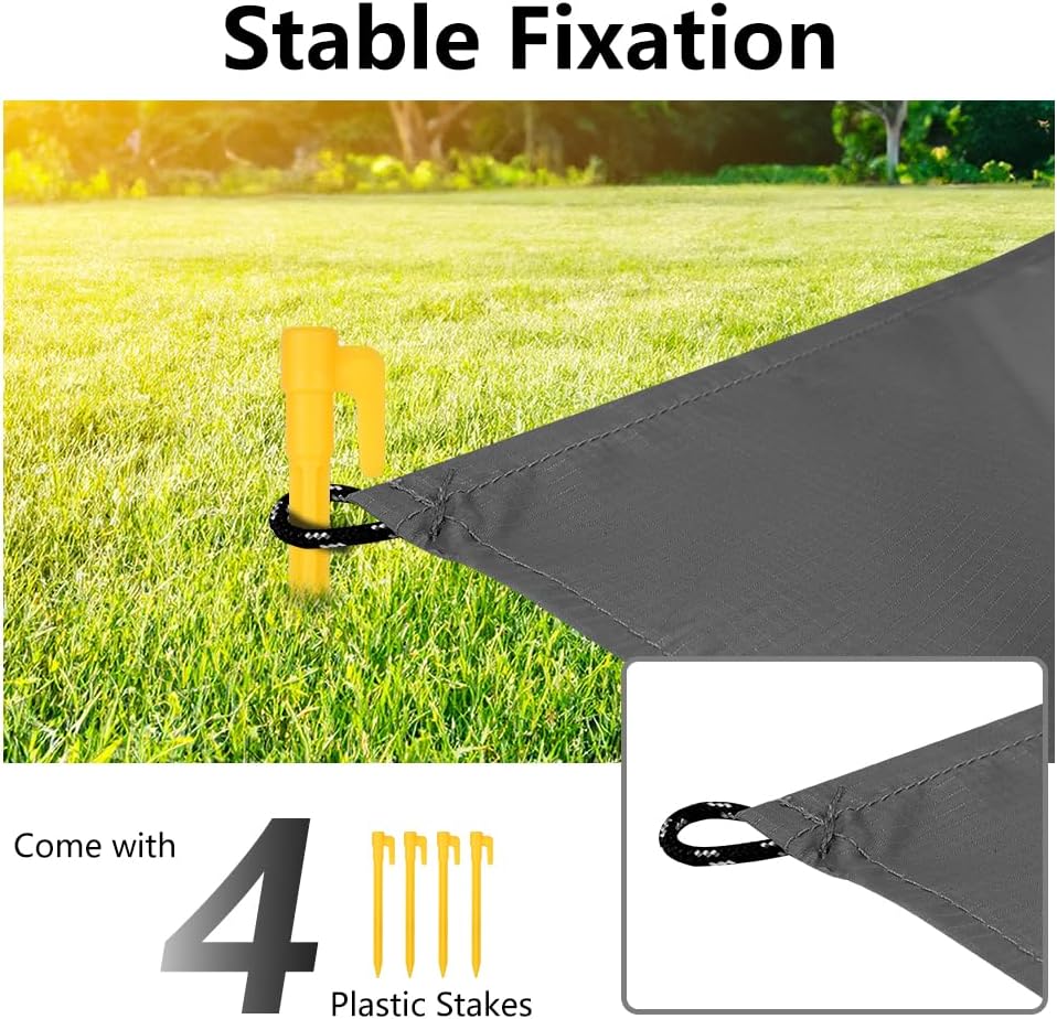 Thumbnail 4 de AYBUY Coperta da Spiaggia e Pic-nic Portatile 210 x 200 cm (opzione 200 x 140 cm) – Antisabbia, con 4 Perni di Fissaggio