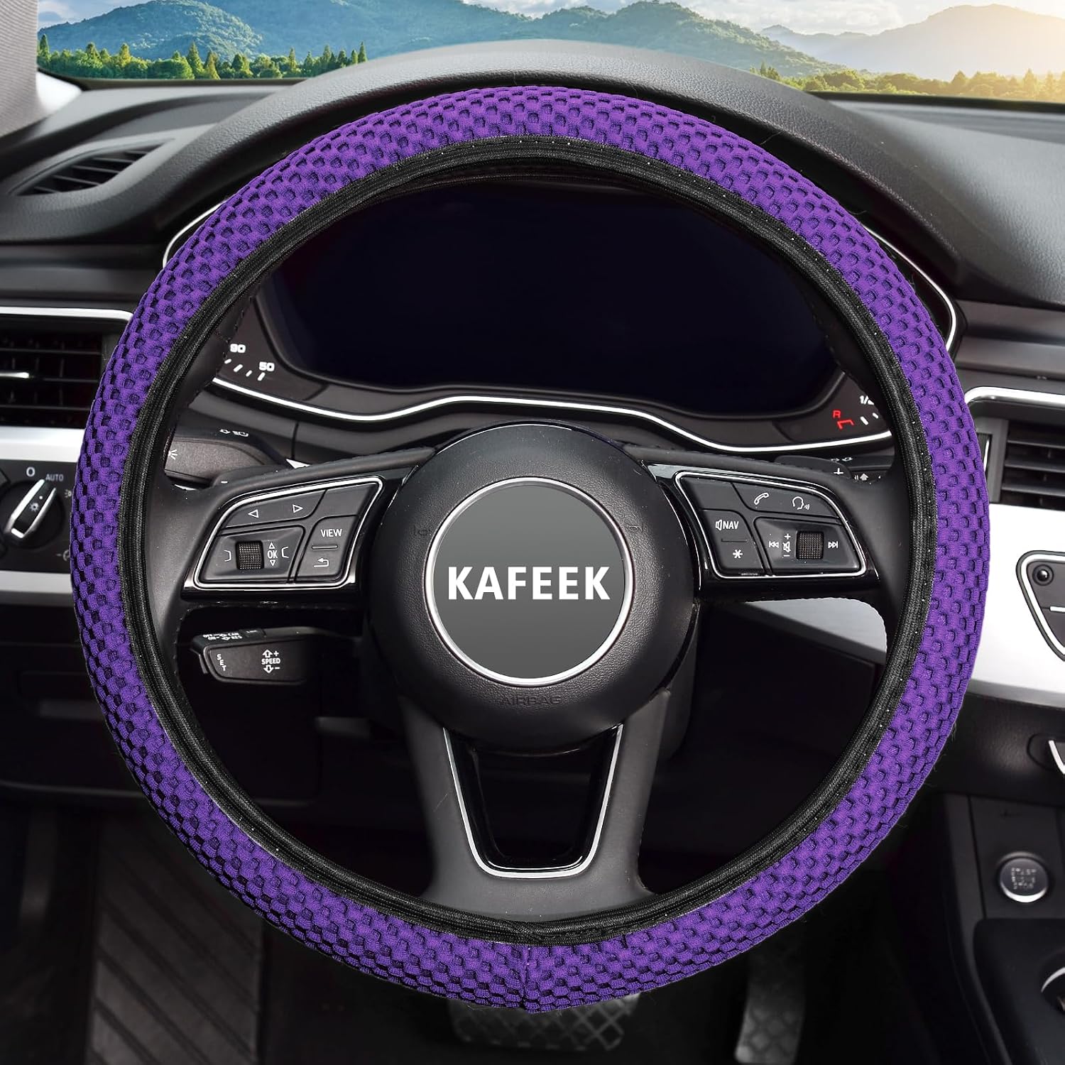 Detalle 2 de KAFEEK Steering Wheel Cover, 15-Inch