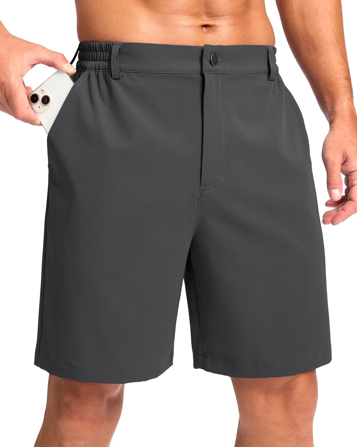 Detalle de Pudolla Men’s Casual Shorts (7"/9") Lightweight Golf Shorts with 3 Pockets