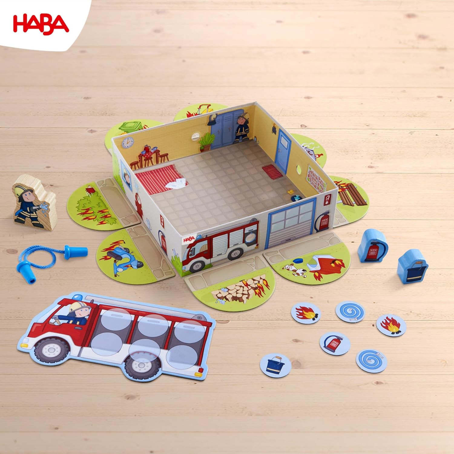 Detalle 2 de HABA Feuerwehr Spiel ab 2 Jahren