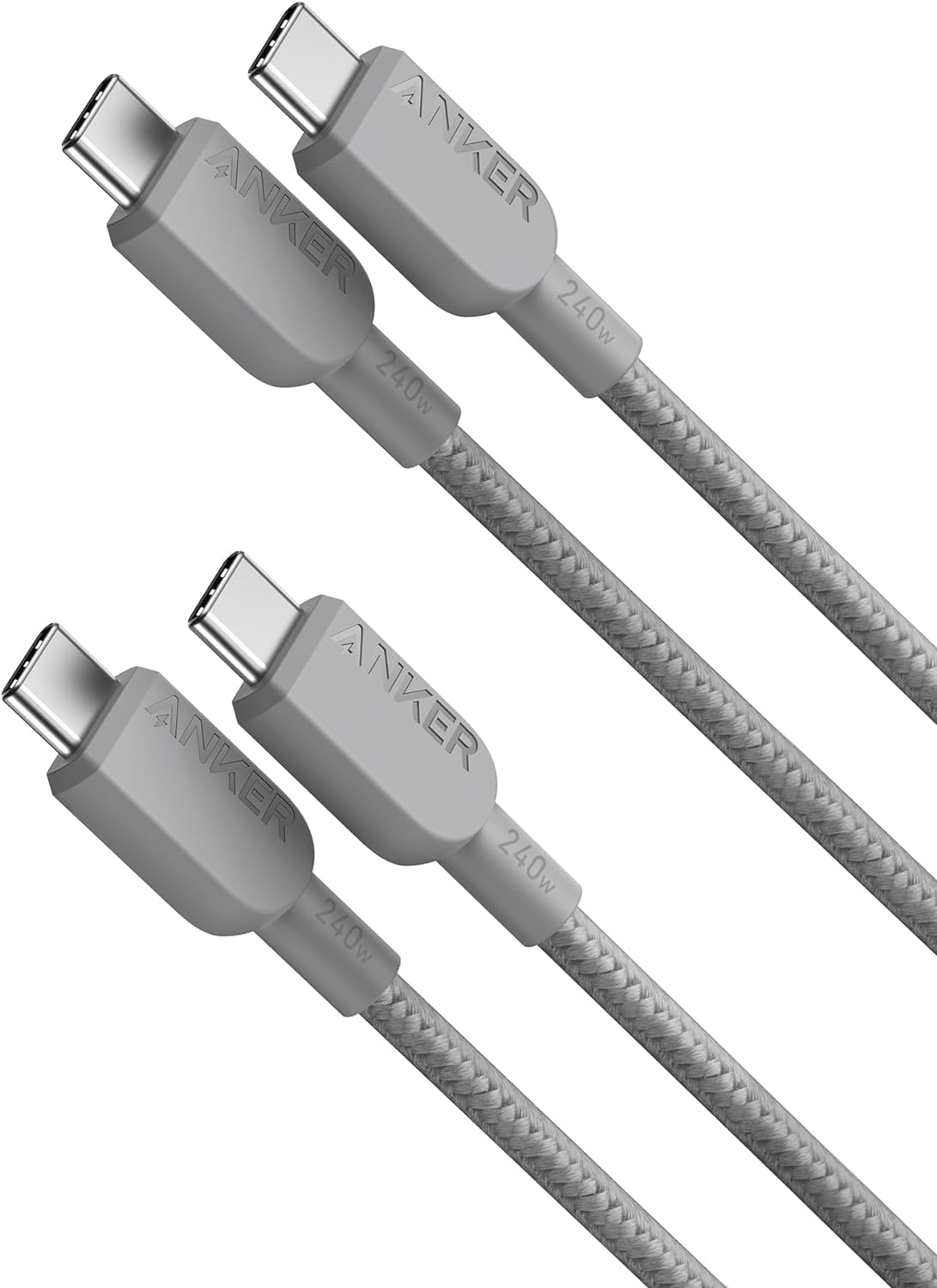 Thumbnail 6 de Anker USB-C to USB-C Cable 2-Pack (10FT, 240W) — Black Fast Charging Cord