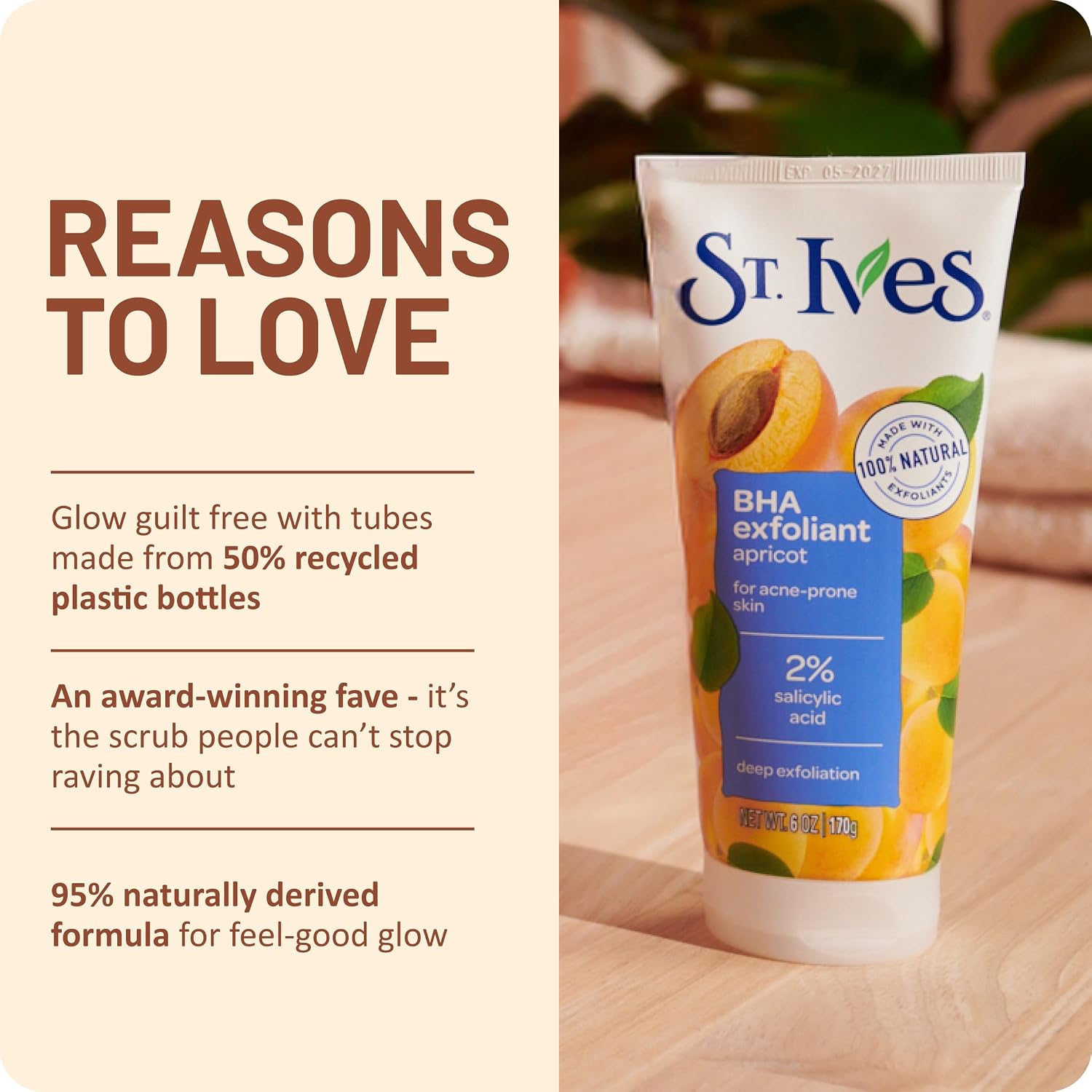 Thumbnail 6 de St. Ives 10077043704148 Acne Control Apricot Face Scrub, 2% Salicylic Acid, 6 oz, 4-Pack