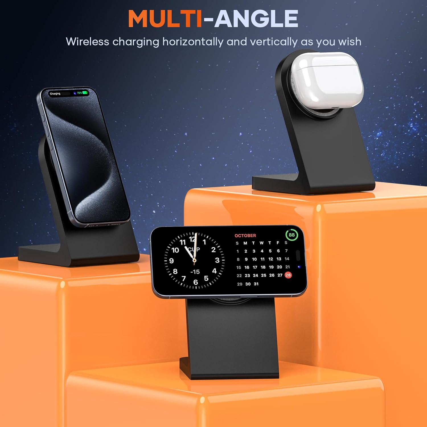 Thumbnail 3 de Magnetic Wireless Charger for iPhone MagSafe Stand