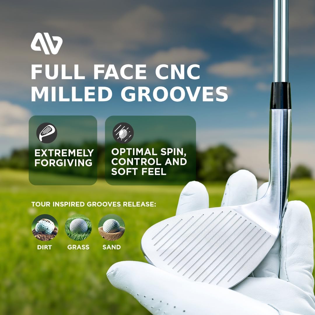 Thumbnail 3 de ALVO GOLF Premium Full Face Wedges — 52/56/60/70 Degree Forged Spin Set