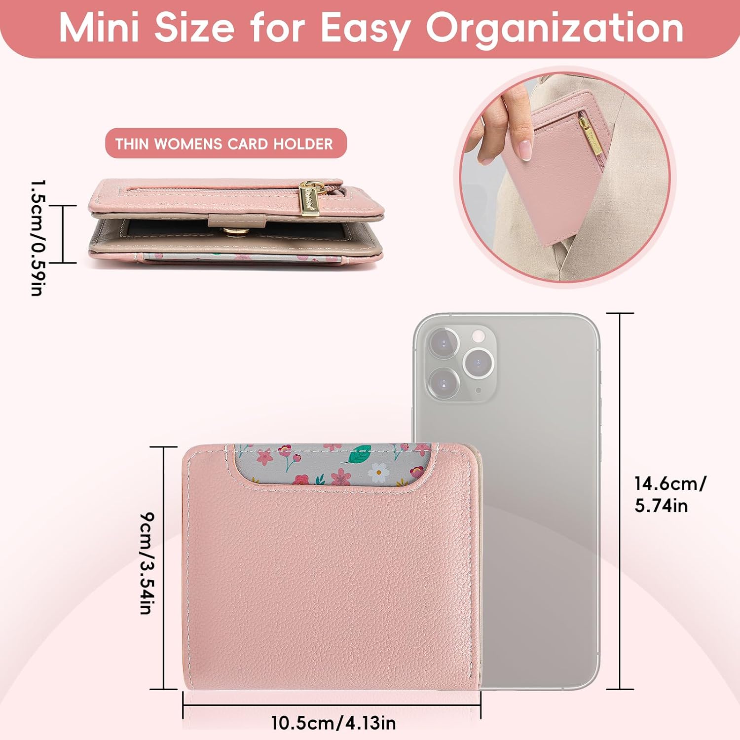 Thumbnail 2 de Pomelo Best RFID wallet 10.5 cm pink
