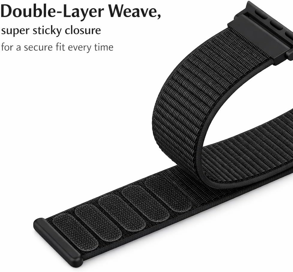 Detalle de Panda Bobo Nylon Sport Loop for Apple Watch (46mm/44mm/45mm/49mm) – versatile, breathable band