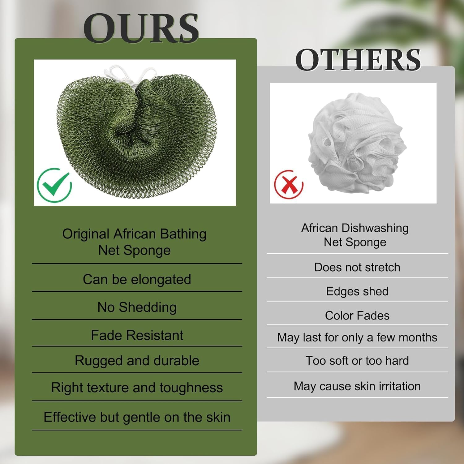Thumbnail 3 de Starhot African Net Sponge Authentic with Knots (1-Pack) – 110cm exfoliating back & body scrubber