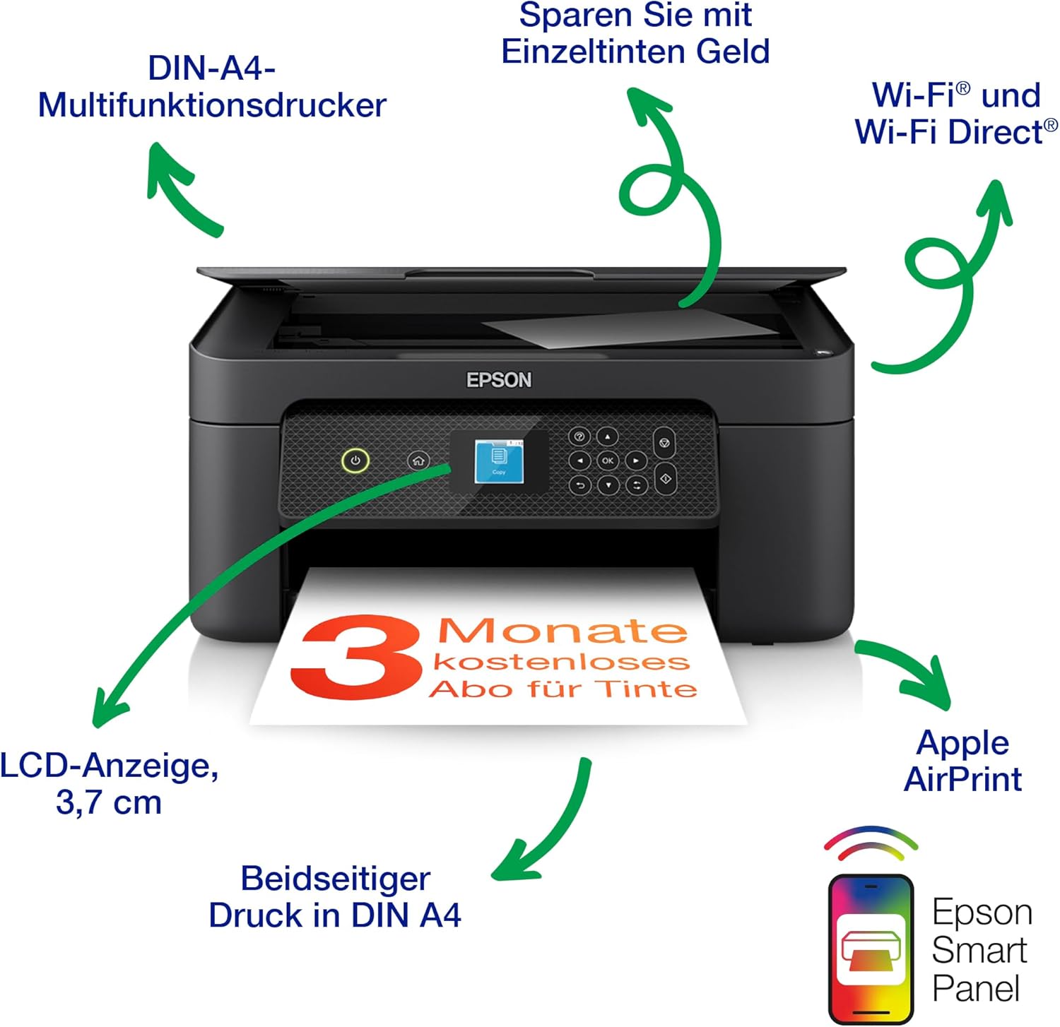 Thumbnail 1 de Expression XP-3200 A4 kabelloser Multifunktions-Tintenstrahldrucker für Drucken, Scannen & Kopieren