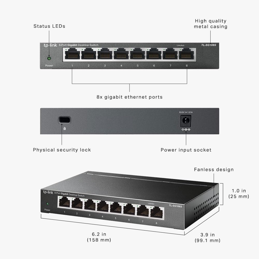 Thumbnail 6 de TP-Link TL-SG108S 8‑Port Gigabit Switch 📡