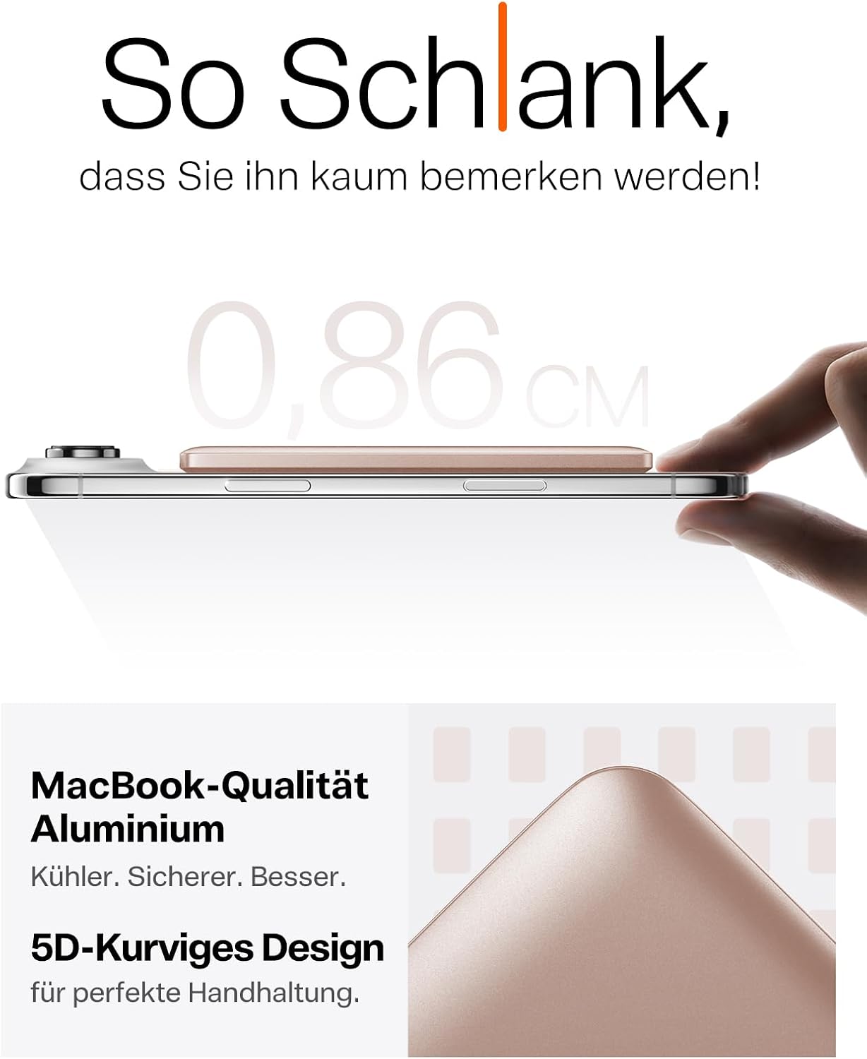 Detalle de TORRAS MiniMag Ultra Slim Powerbank: MagSafe, 5000mAh, 18W Schnellladen