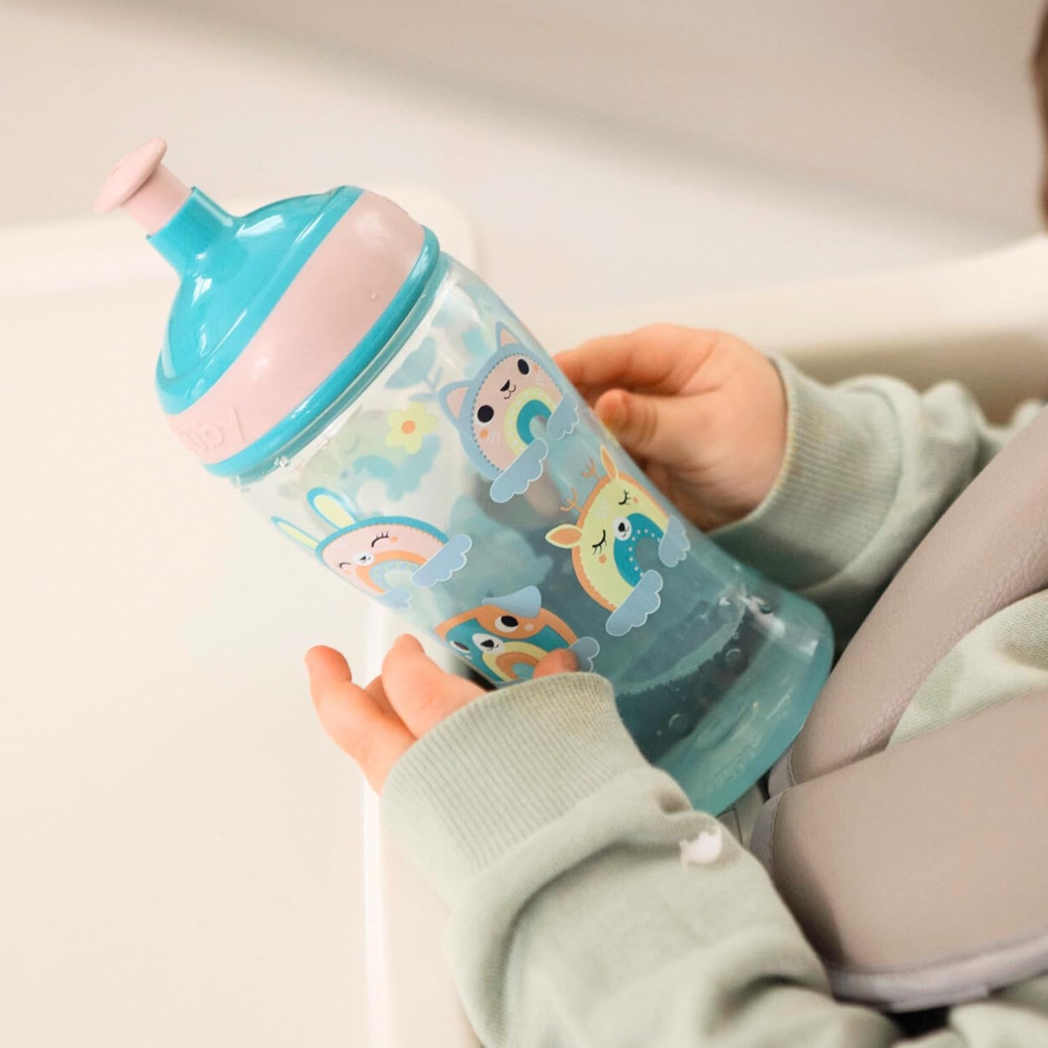 Thumbnail 3 de Nuby Super Slurp Water Bottle - No Spill Active Toddler Sippy Cup (Pack of 2, 360ml)