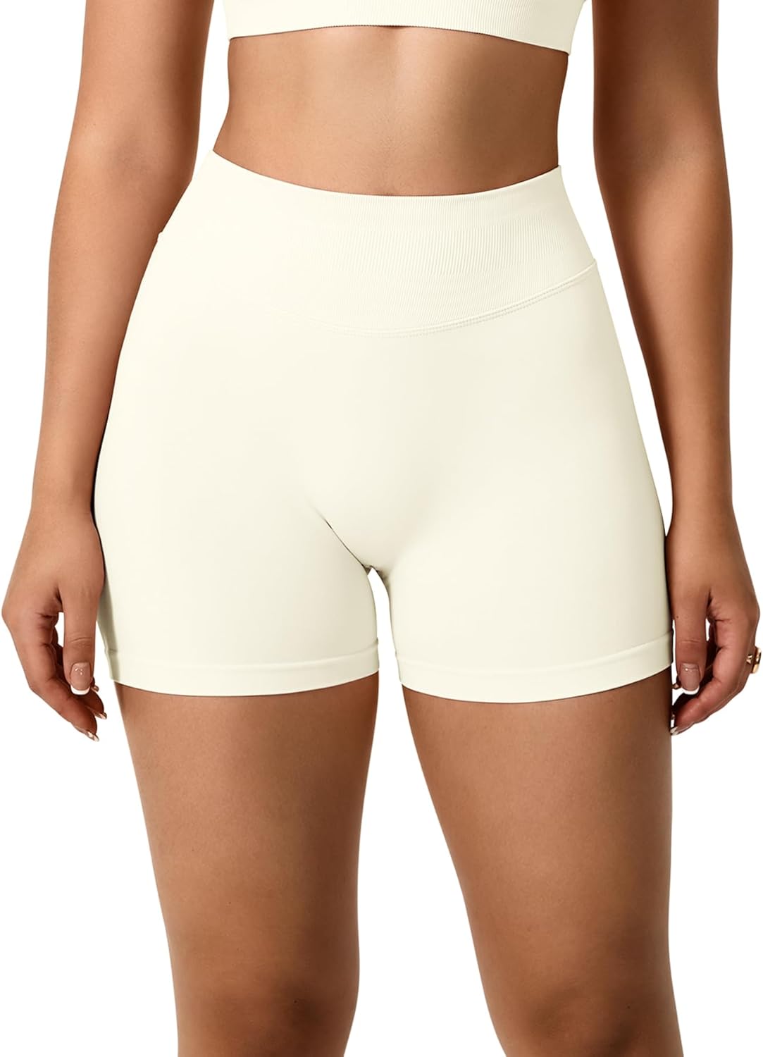 Detalle de TAYOEA Sport Shorts Damen – Scrunch, Push Up & Nahtloses Cut-Design für Workout und Alltag