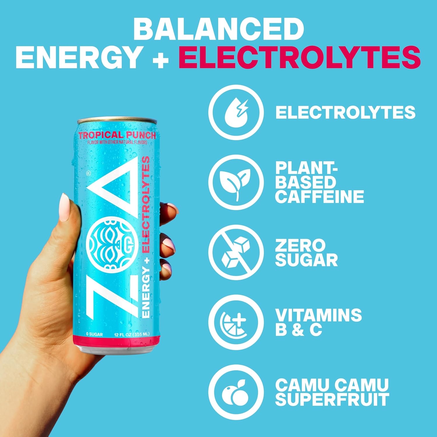 Detalle de ZOA Energy Drink 12 Pack