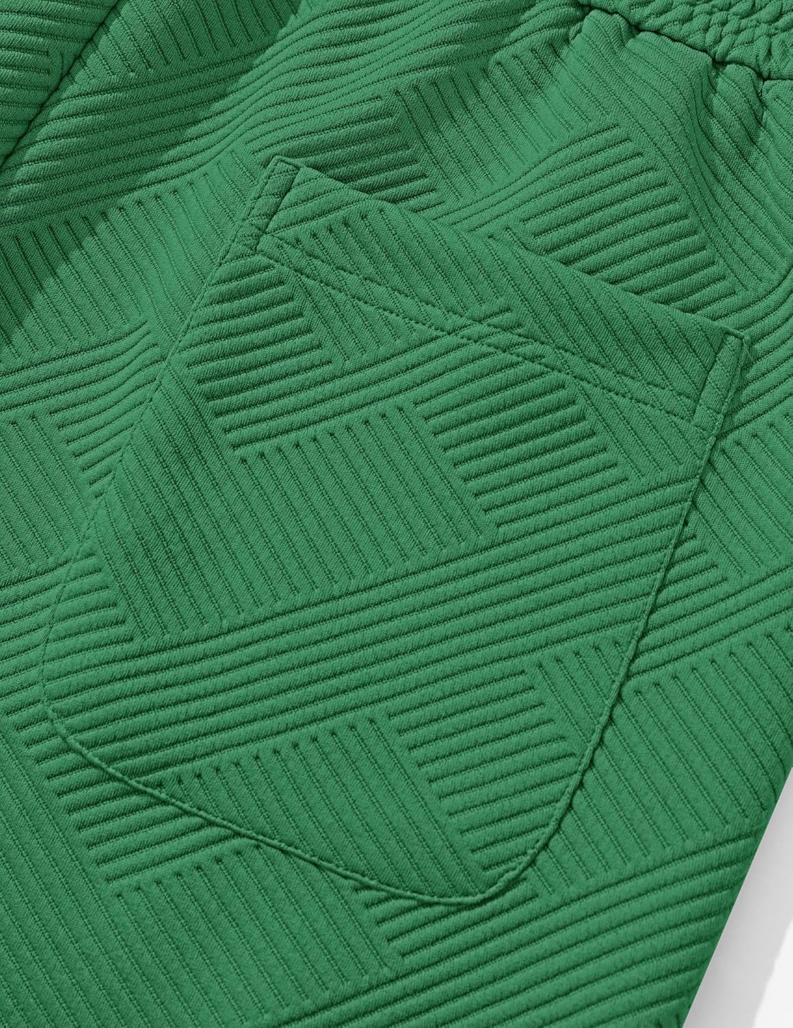 Detalle 2 de TARAINYA Textur Kurze Hosen Herren – Baumwolle Shorts mit Elastischer Taille, Kordelzug und Taschen