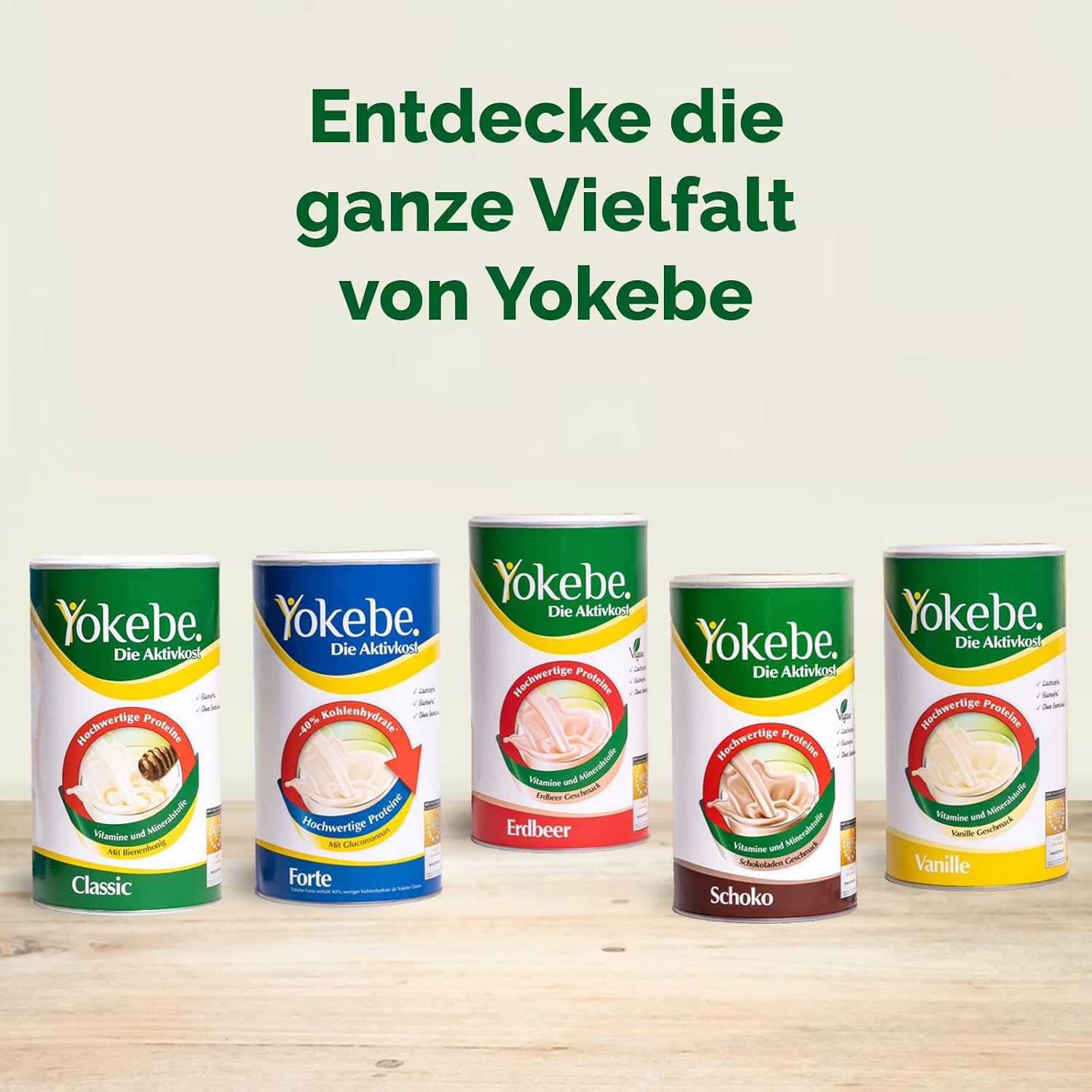 Thumbnail 6 de YOKEBE Classic Diätshake zum Abnehmen (glutenfrei & vegetarisch) – Mahlzeitersatz mit hochwertigen Proteinen, 500 g