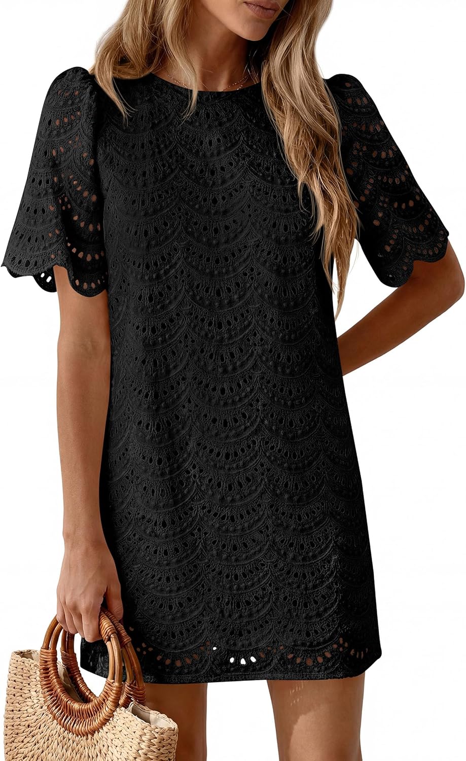 Thumbnail 6 de PRETTYGARDEN Women's 2026 Summer Casual Embroidered Lace Mini Dress