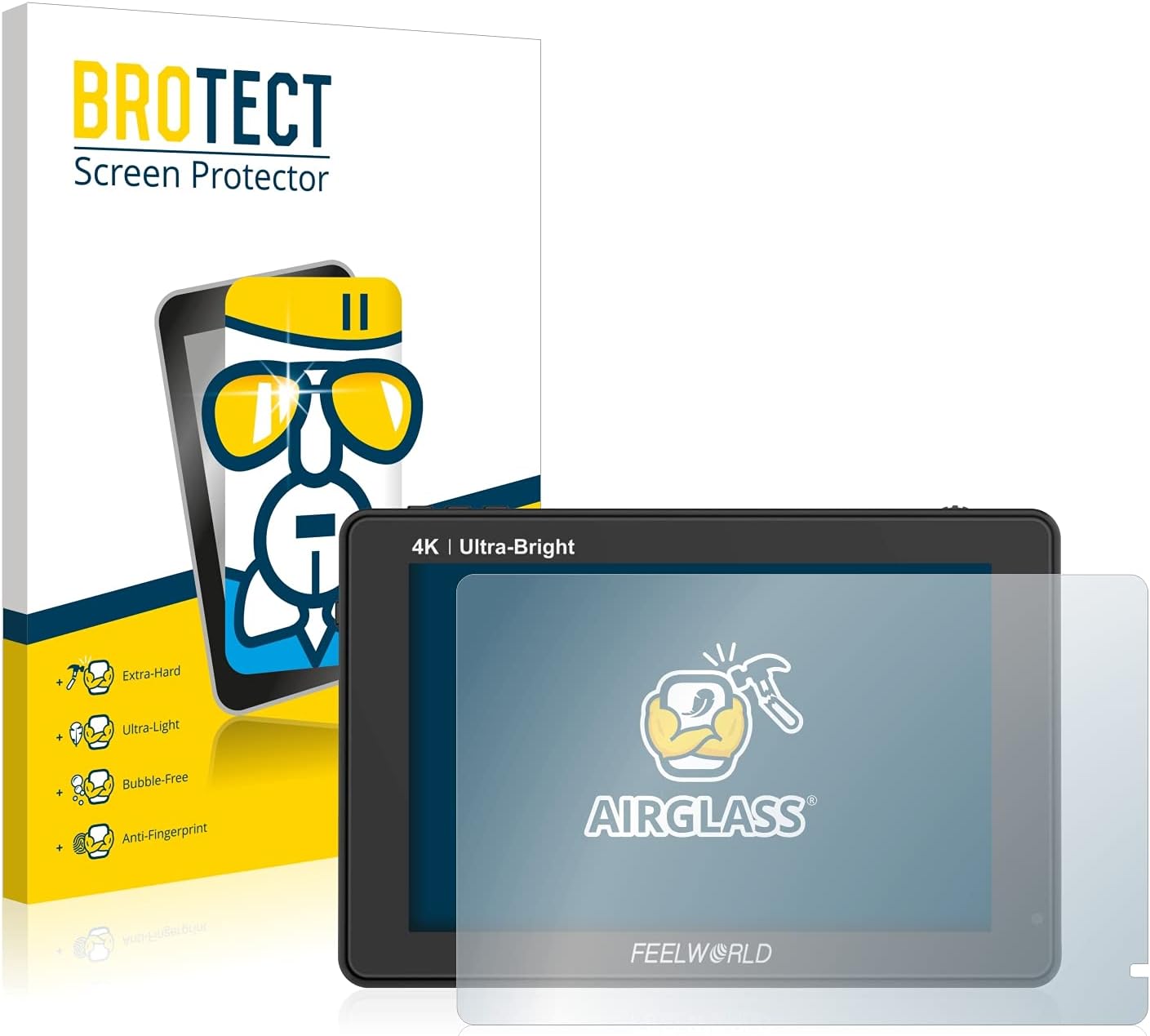 Detalle de brotect Pellicola Protettiva Vetro per Feelworld LUT7 7" – AirGlass 9H