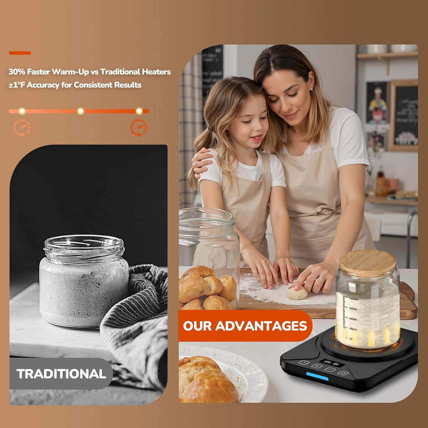 Detalle de Sourdough Starter Warmer Mat