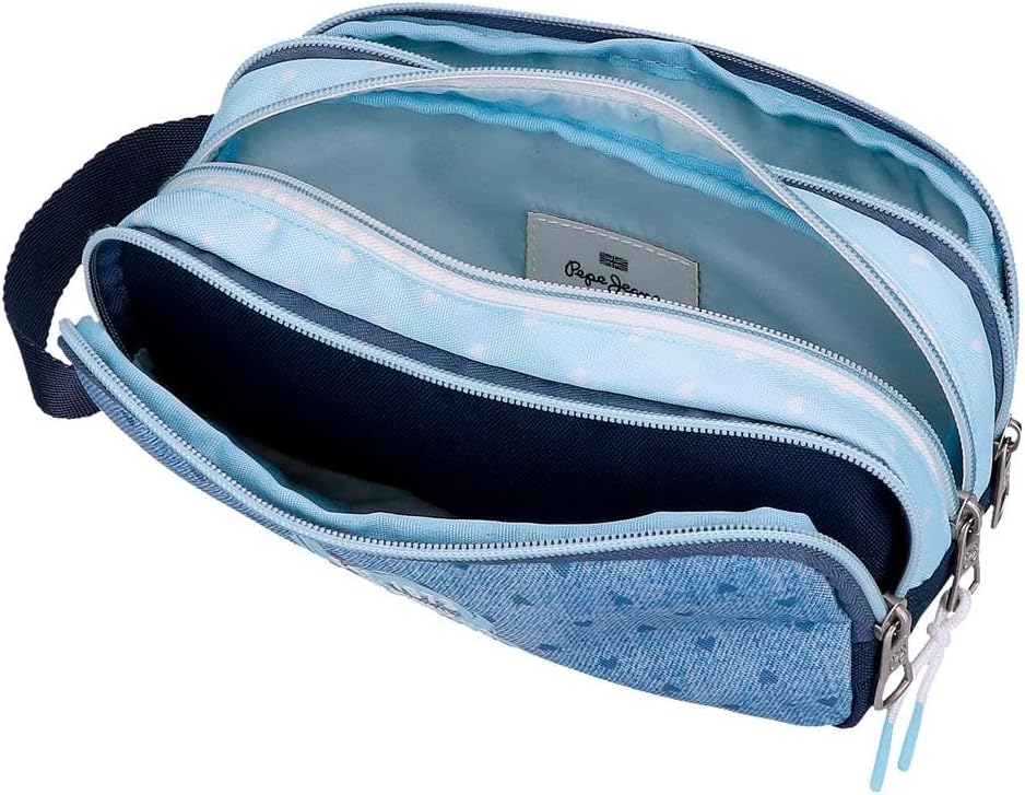Thumbnail 3 de Pepe Jeans Noni Denim Astuccio Triplo Blu in poliestere con 3 scomparti