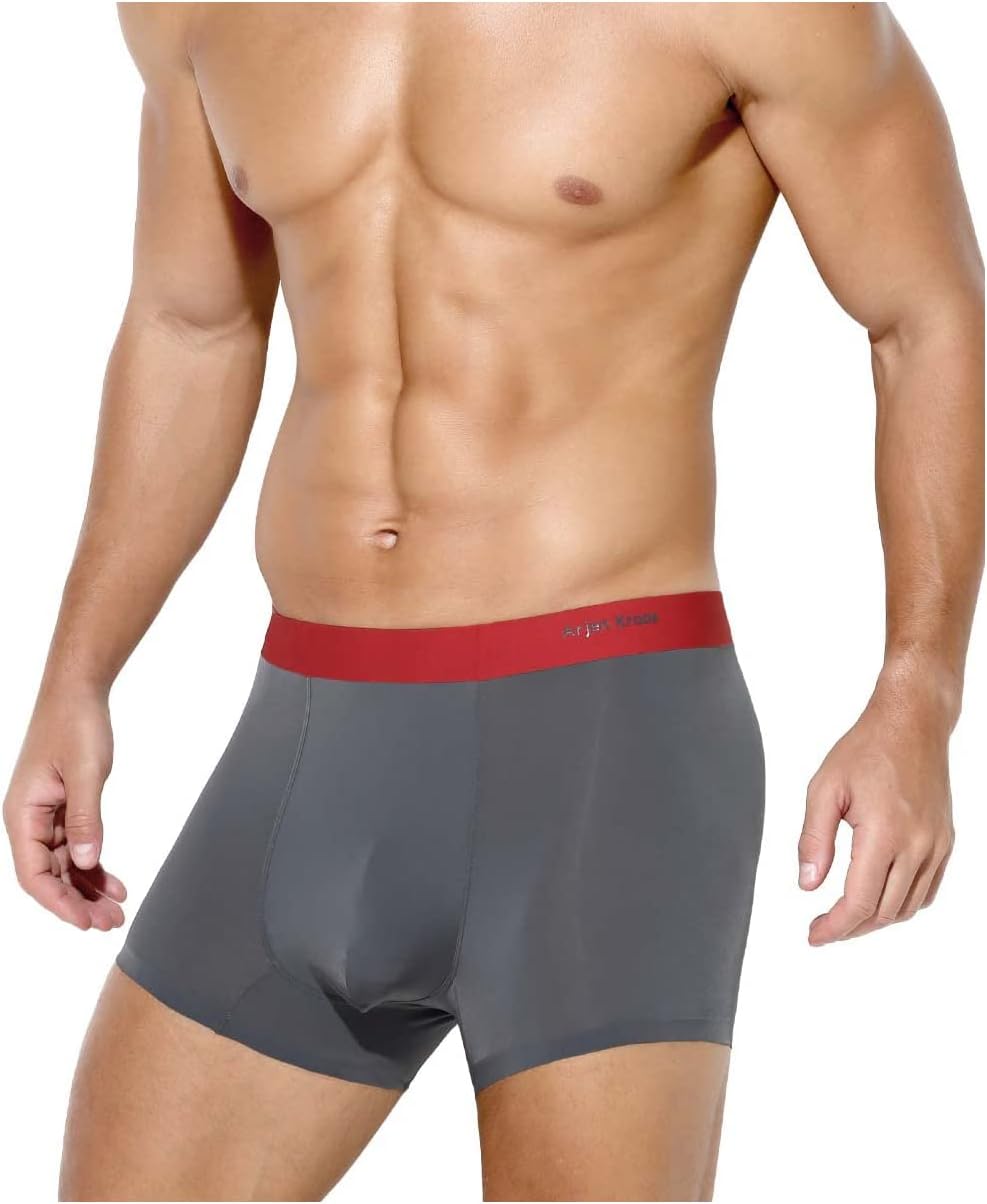 Detalle de Casey Kevin Men’s Ice Silk Boxer Briefs: Breathable, Skin‑Friendly Underwear