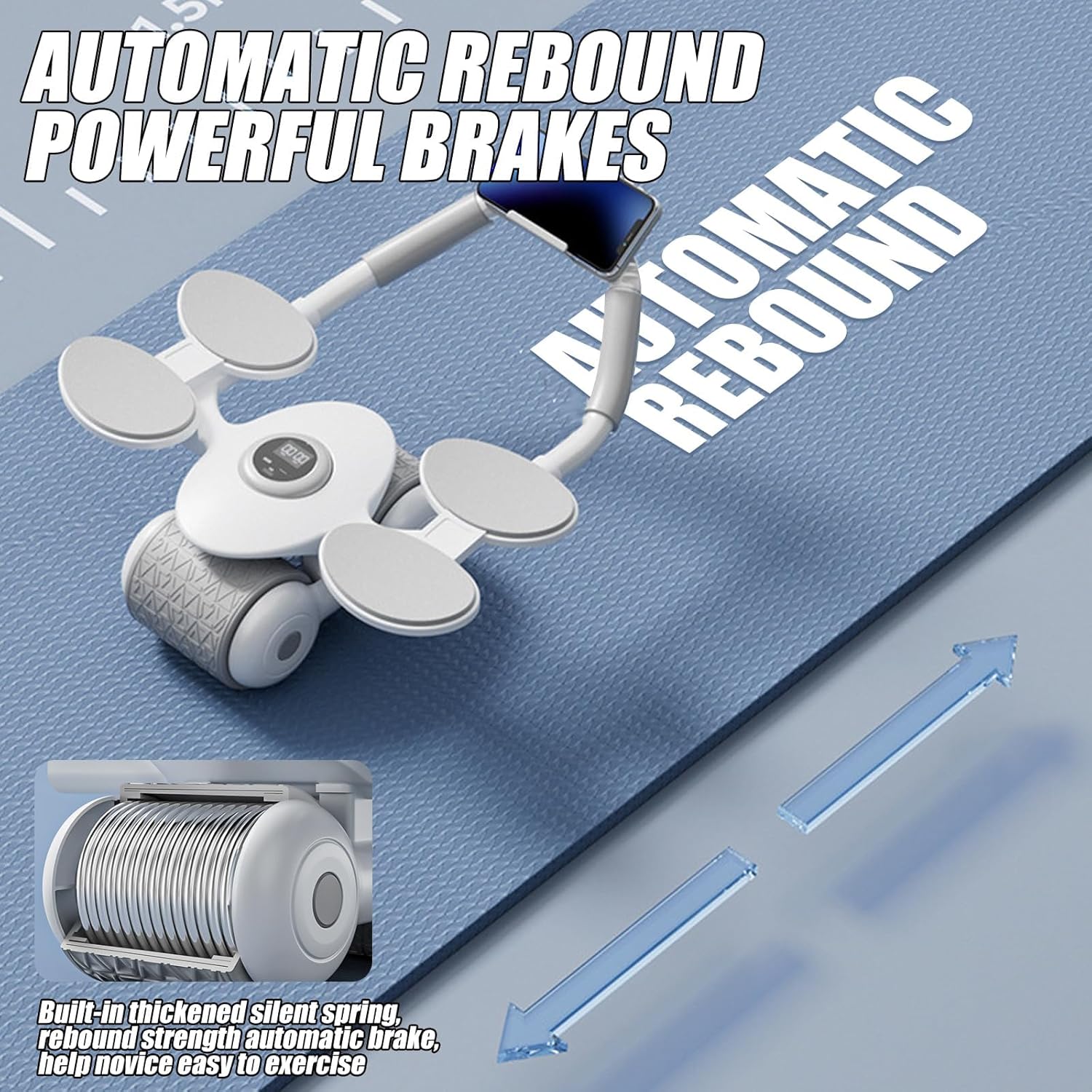 Thumbnail 1 de Ytloospt Ab Roller Wheel with Timer