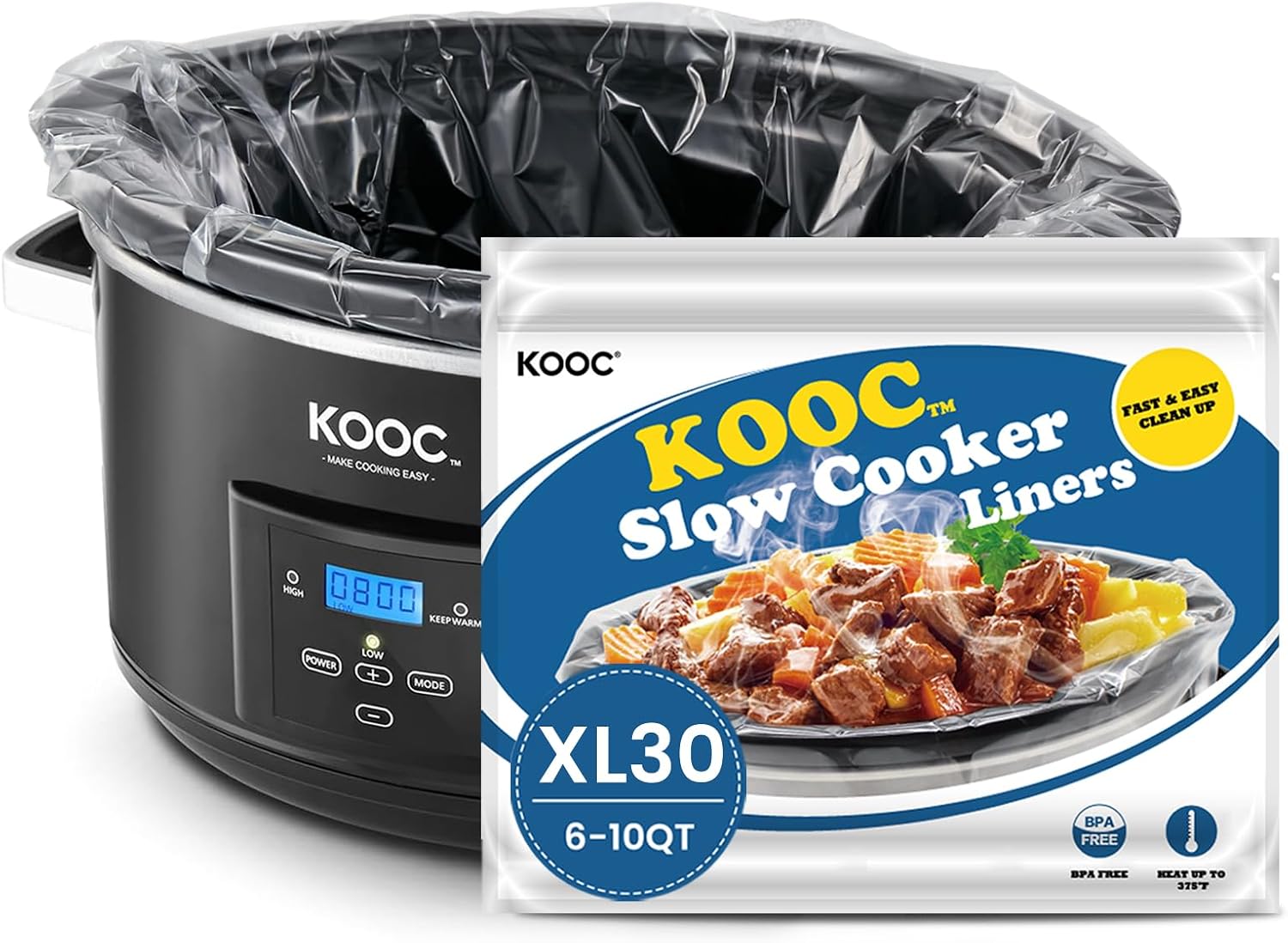 Detalle 2 de KOOC Slow Cooker Liners 13 x 21 inches