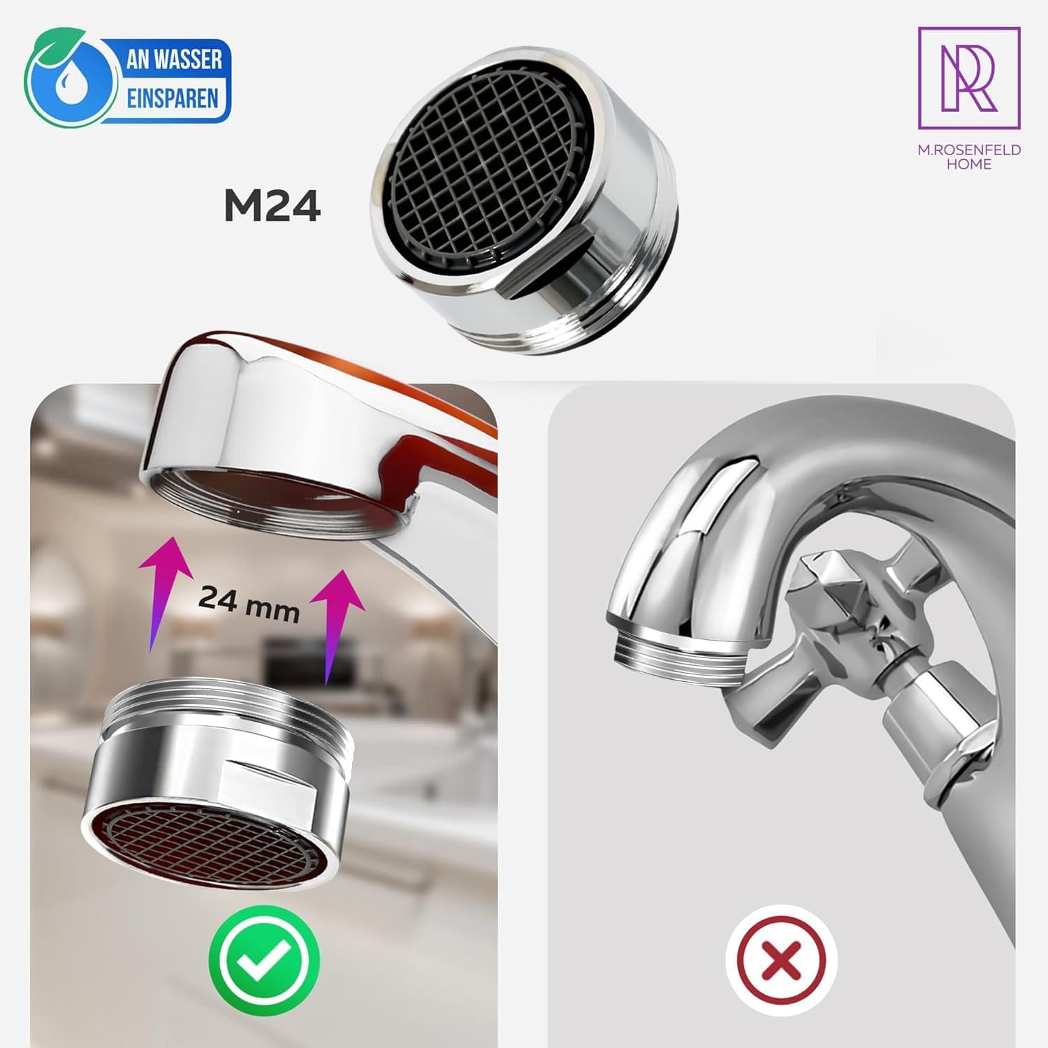 Detalle 2 de M ROSENFELD HOME Regolatore rubinetto 2 pz M24