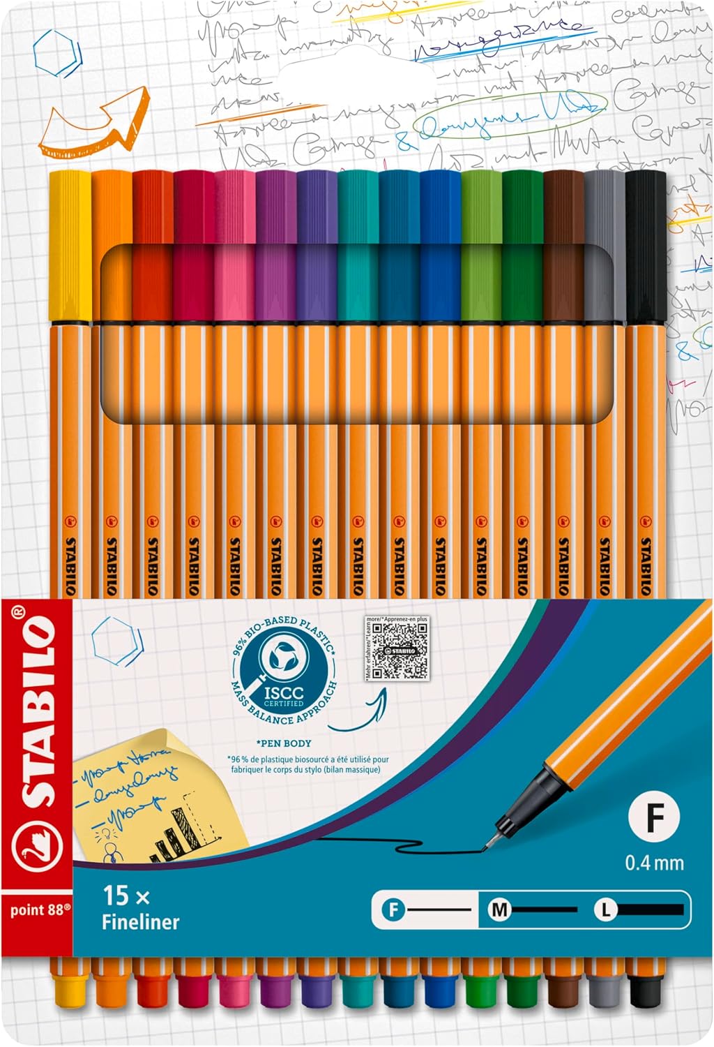 Thumbnail 5 de STABILO point 88 – stylo feutre pointe fine 0,4 mm, édition Pastellove (étui carton x15)