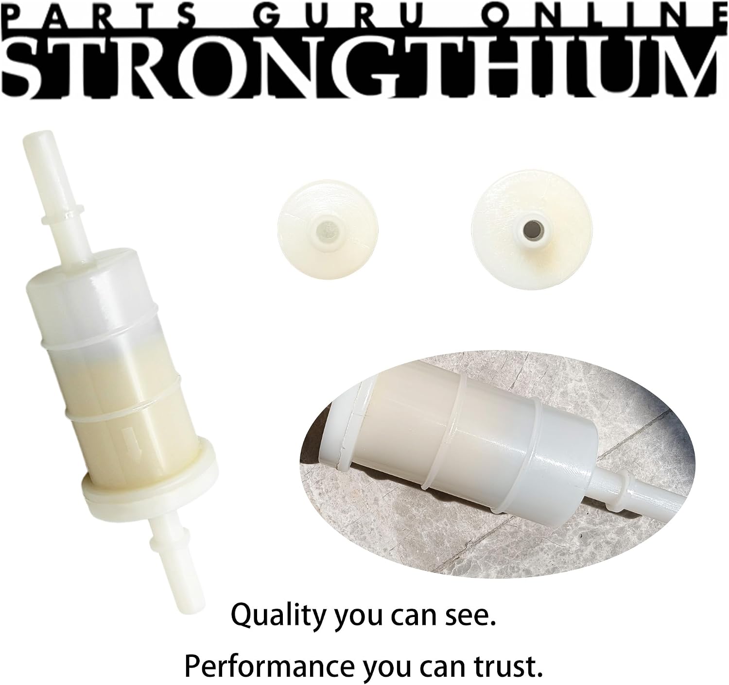 Detalle de Strongthium 879885Q Fuel Filter for Mercury/Mariner Outboards (2-Pack) – 20 Micron Inline 5/16
