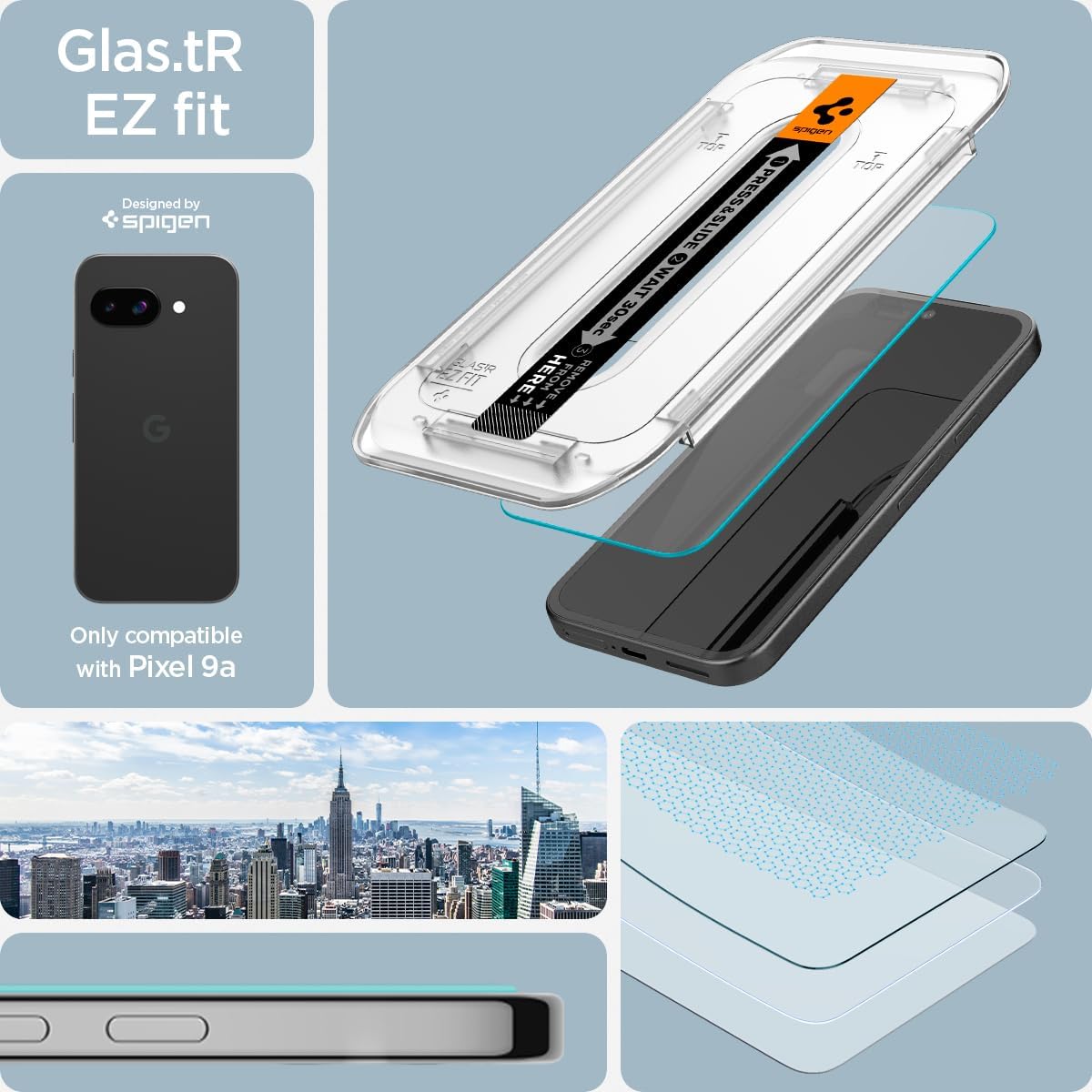 Thumbnail 1 de Spigen Glas.tR EZ Fit: Protector Pantalla Google Pixel 9a