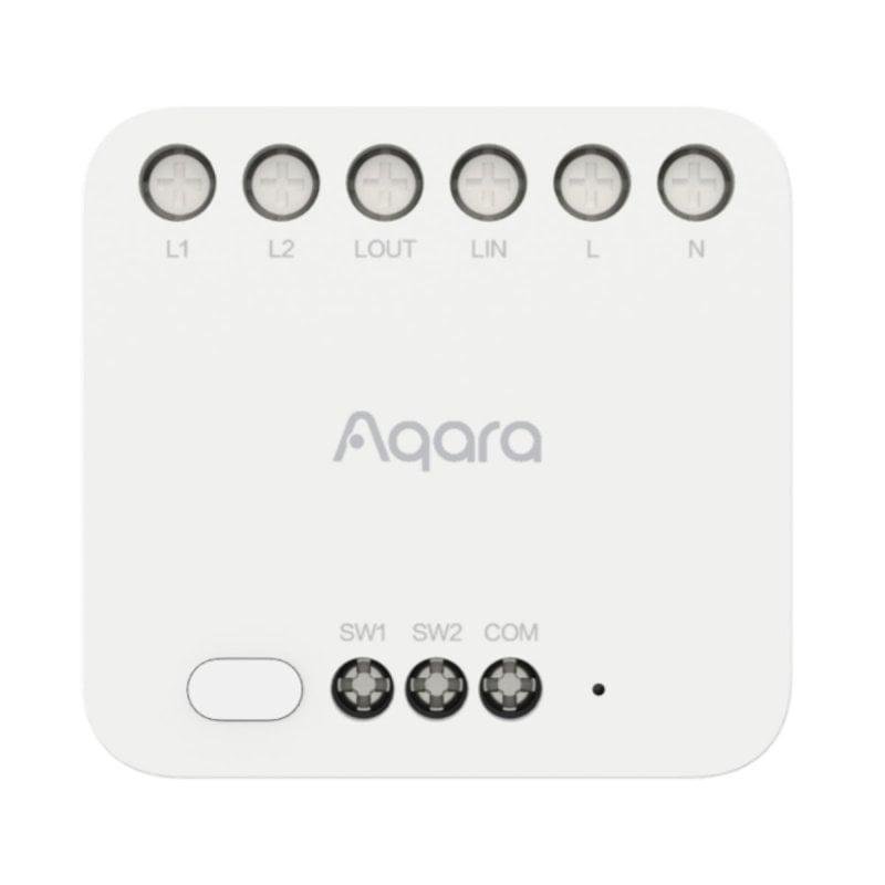 Detalle 2 de Aqara Dual Relay T2 (DCM-K01) doble relé Zigbee para Apple HomeKit, Alexa y Google Home