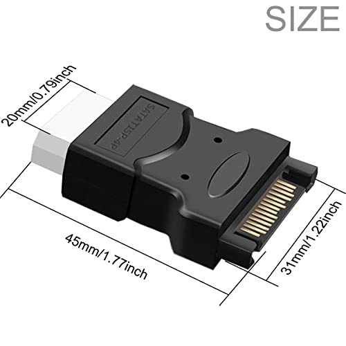 Detalle de HAAMNING7: Adattatore SATA 15Pin a Molex 4Pin IDE – 4 pezzi, soluzione per alimentazione HDD/IDE