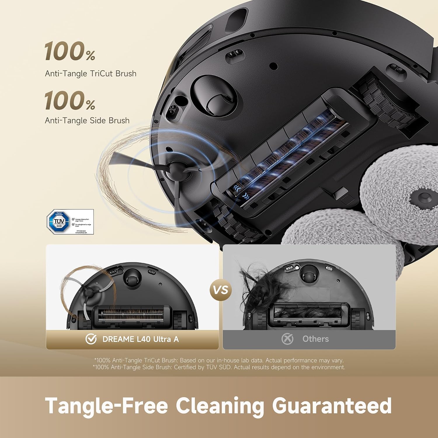 Detalle de dreame L40 Ultra A: Robot Vacuum and Mop with Auto Dust Emptying and Dual Anti-Tangle System