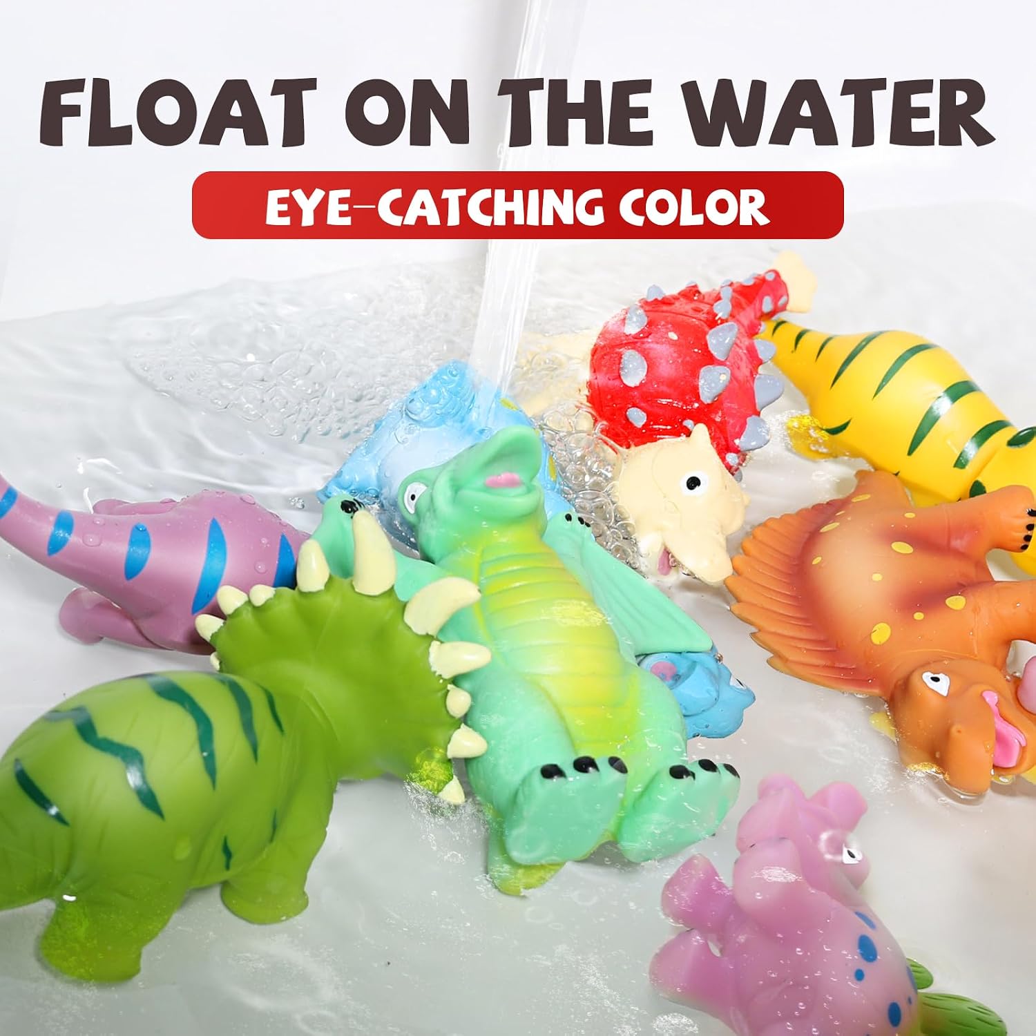 Detalle 1 de Hely Cancy Dinosaur Bath Toys 12 pcs
