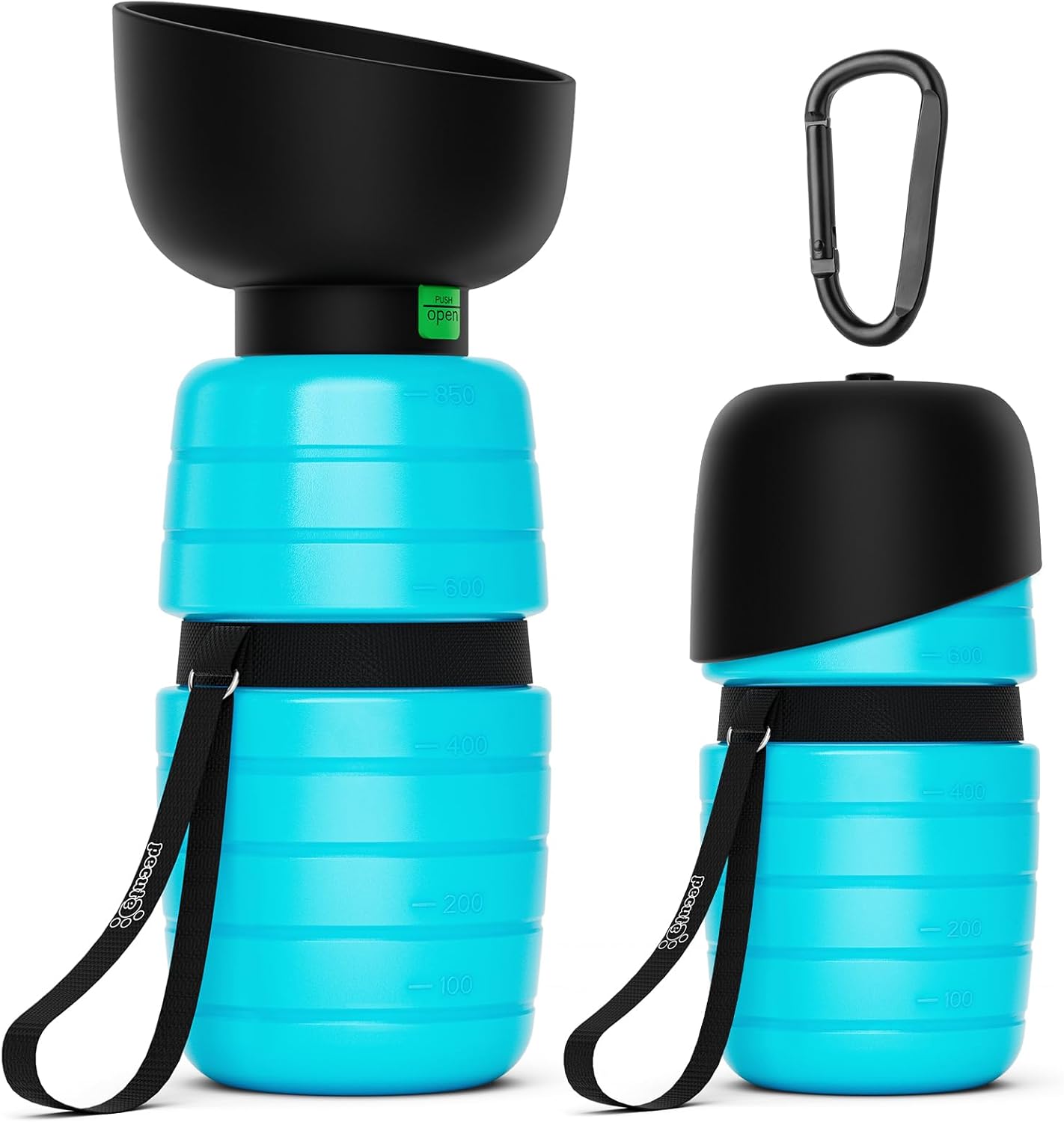 Pecute 850ml Dog Water Bottle with Integrated Leak-Proof Bowl