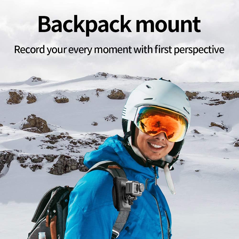 Detalle de TELESIN Backpack Shoulder Strap Mount for GoPro and Action Cameras