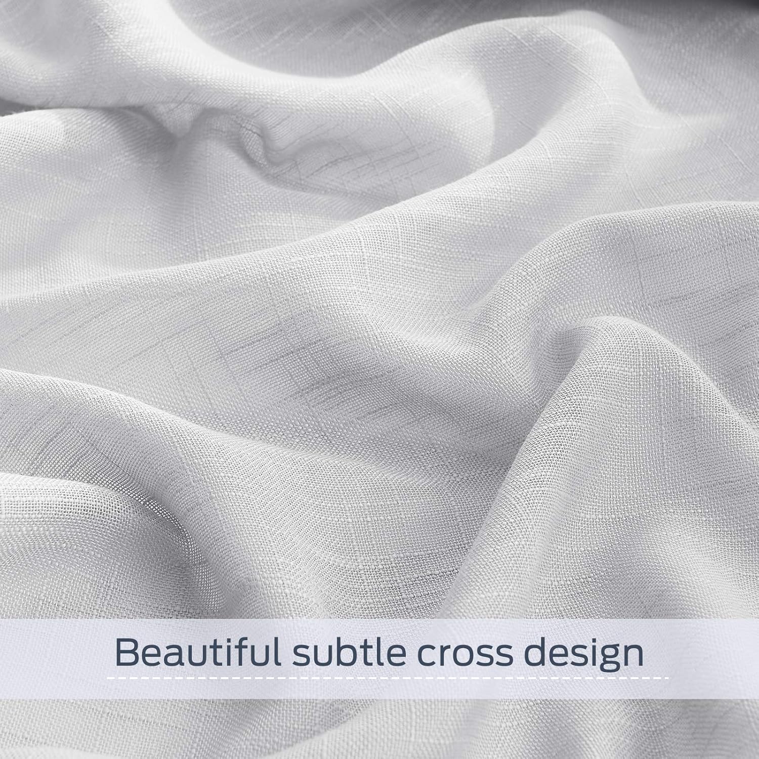 Thumbnail 5 de PONY DANCE Bedroom Sheer Voile Curtains for Sliding Glass Door – Light Grey, 1 Pair