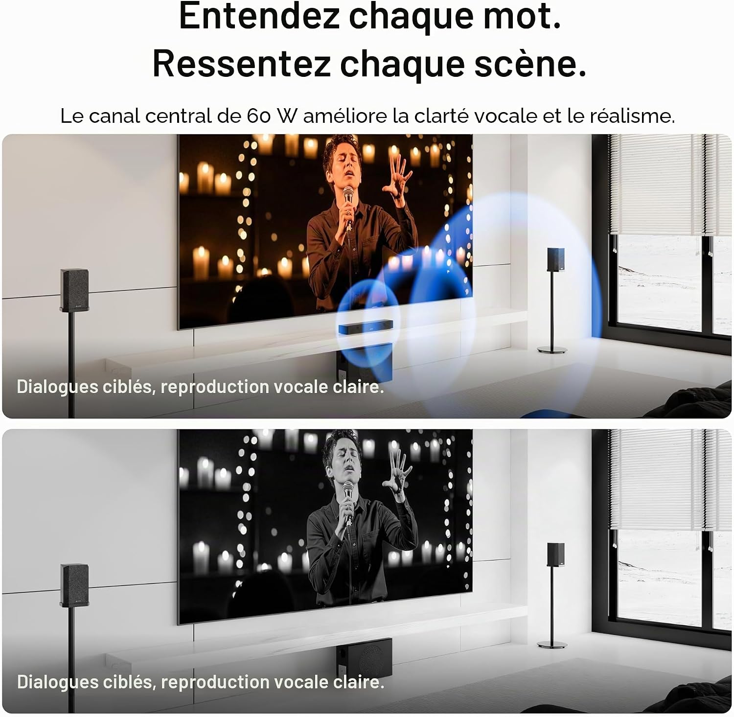 Thumbnail 6 de Valerion ThunderBeat Enceinte Centrale sans Fil — 120 W, Latence ultra-faible et Amélioration Vocale Adaptative