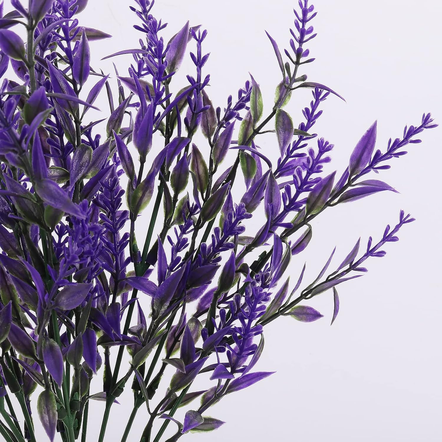 Detalle de Artificial Lavender Outdoor Flowers, 12 Bundles UV-Resistant – No Fade Faux Lavender for Porch & Garden