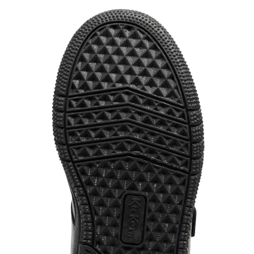 Detalle 2 de Kickers Kids Mervan School Shoes with Easy Fasten Strap – Black, UK 5