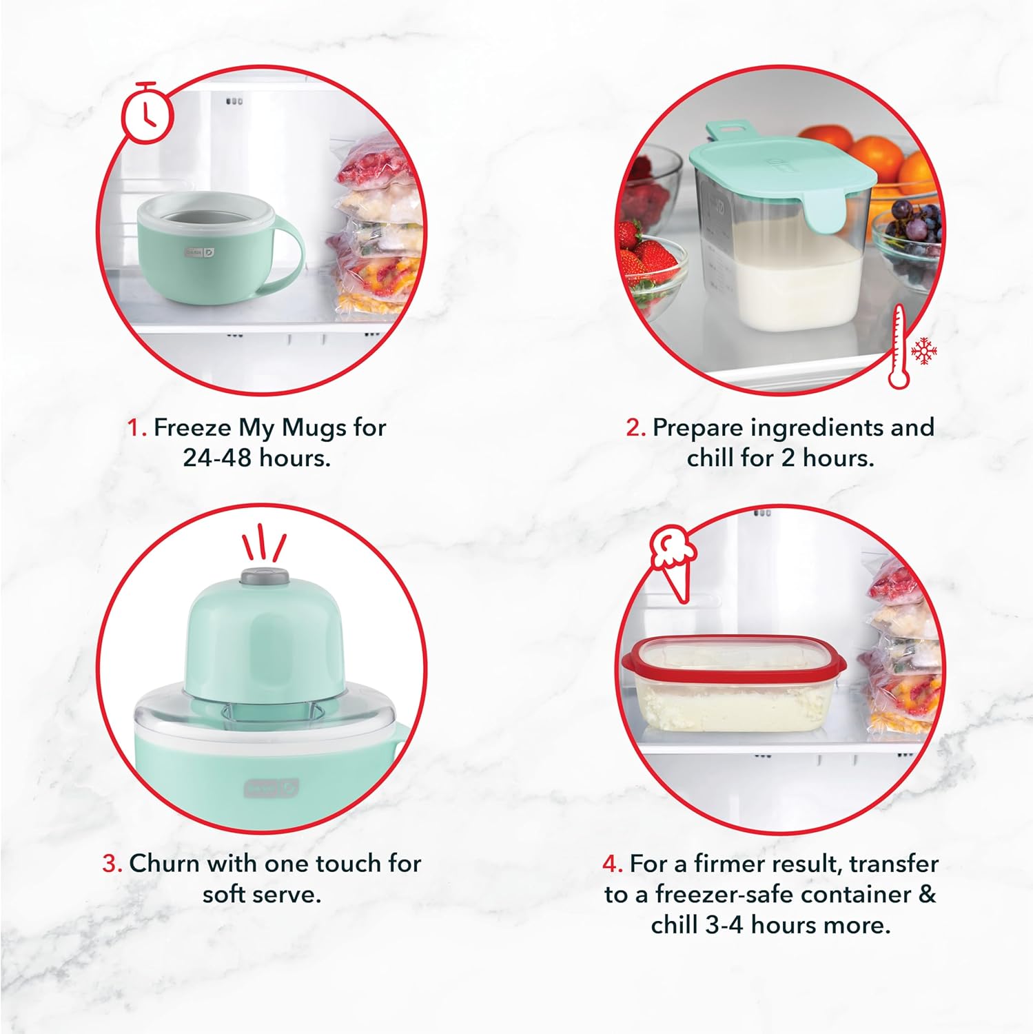 Detalle 1 de Dash My Mug Ice Cream Maker, Single-Serve