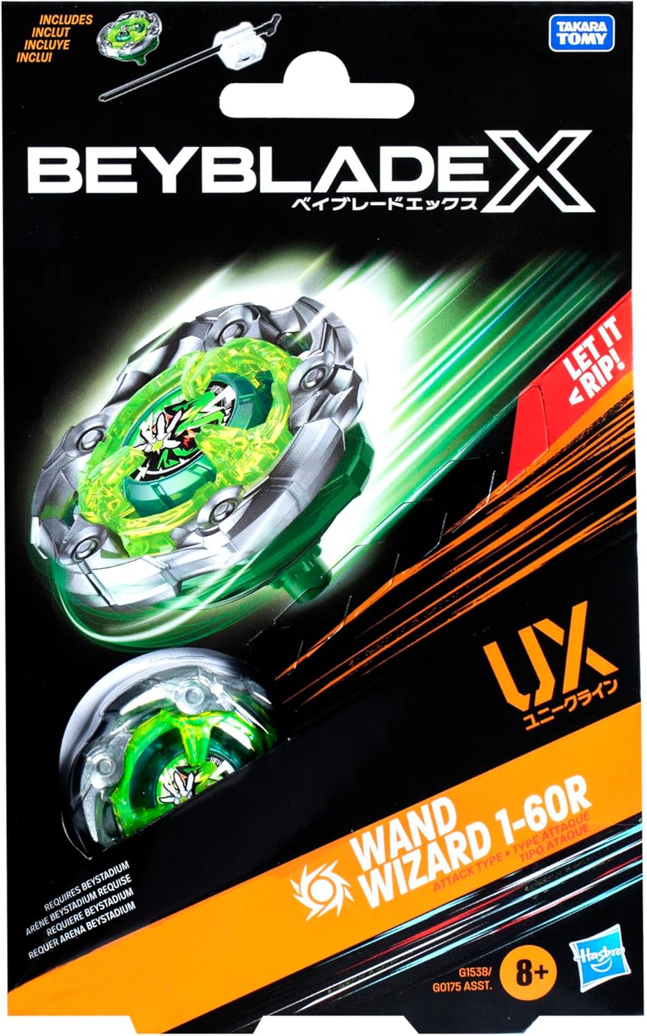 Thumbnail 3 de Hasbro Beyblade X Wand Wizard 1-60R UX Starter Pack