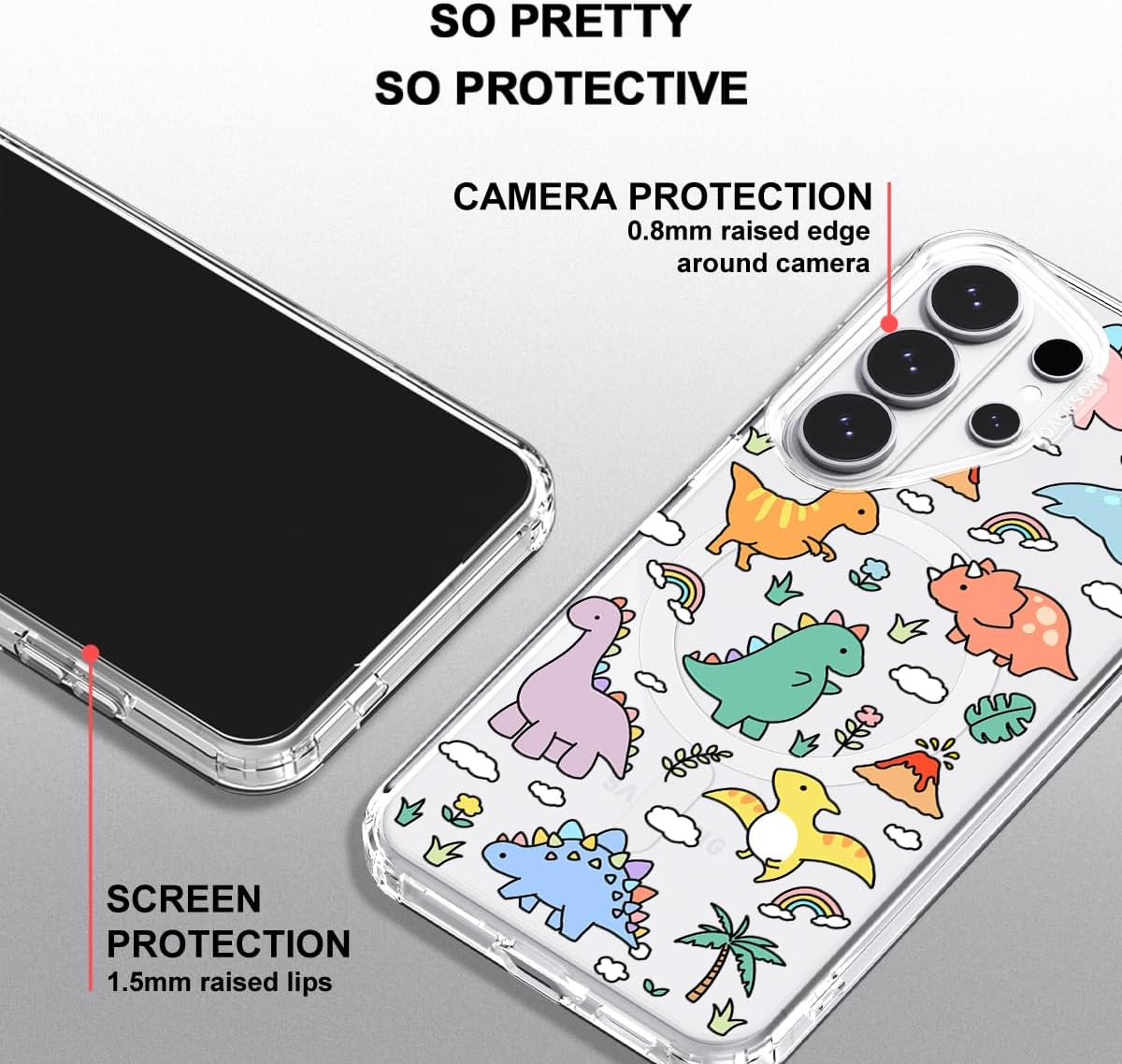 Detalle 2 de MOSNOVO Galaxy S26 Ultra Clear Case with MagSafe | Buffertech Dual-Layer Shockproof Protection