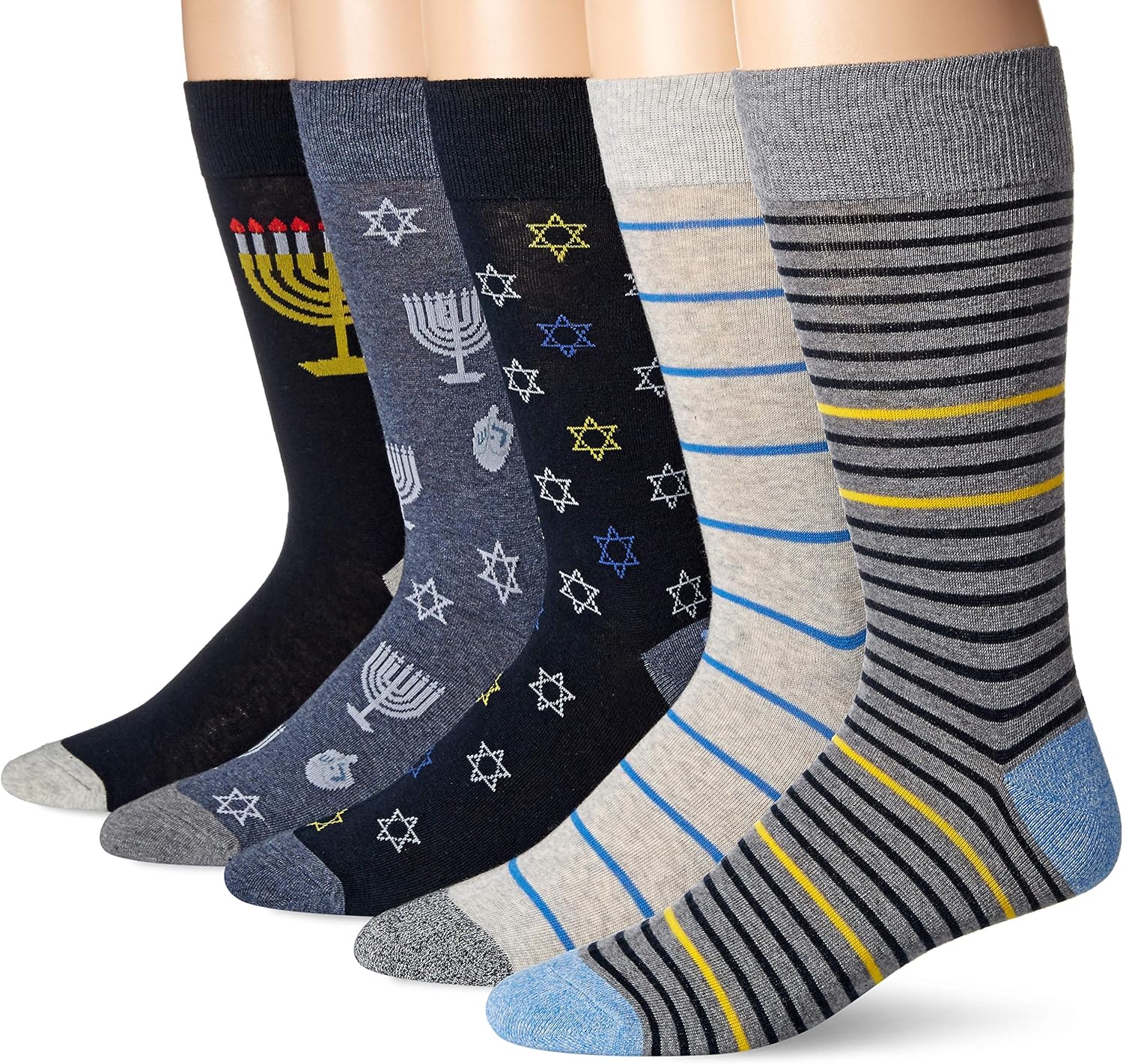 Thumbnail 4 de Amazon Essentials Patterned Crew Socks, 5 Pairs