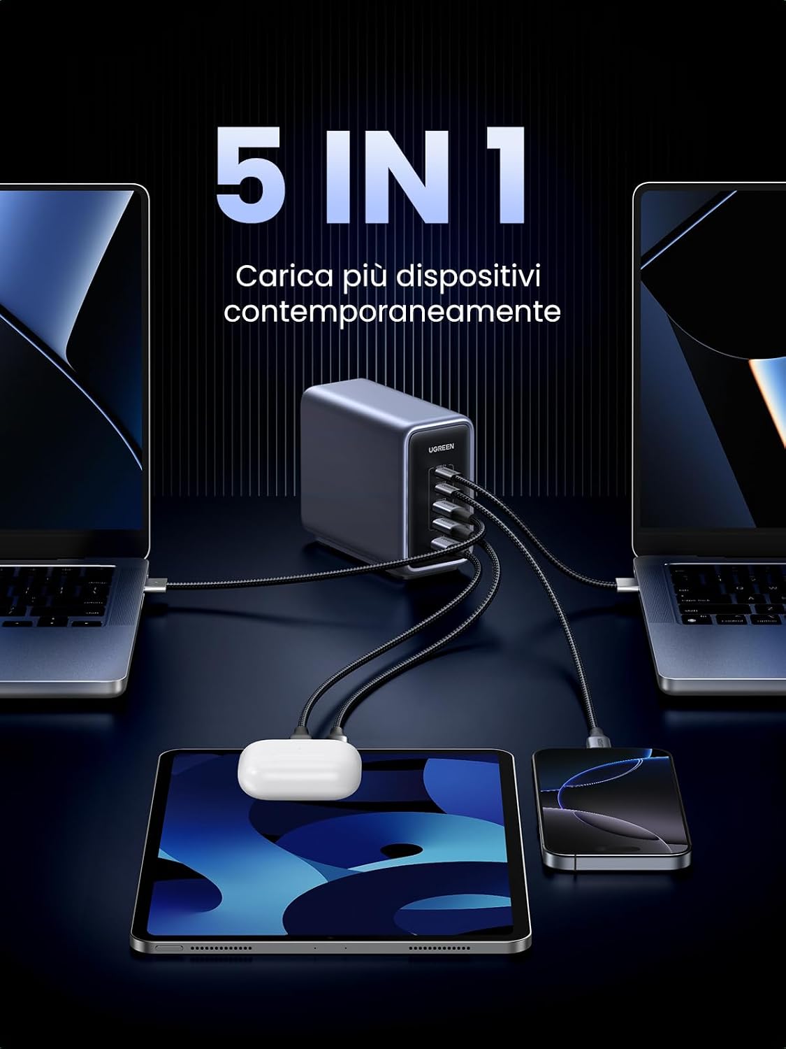 Detalle 2 de UGREEN Nexode Caricatore USB C GaN 300W