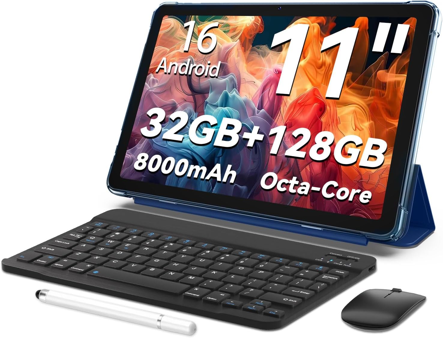 Thumbnail 6 de TUOHAITIME Android-Tablet (11 Zoll) mit Android 16, 8000-mAh-Akku, Tastaturhülle & Stift – 32+128 GB erweiterbar