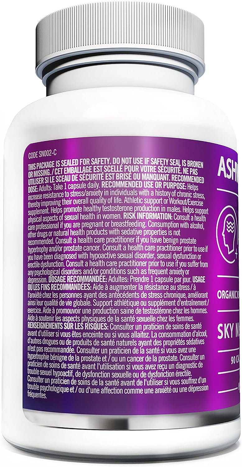Detalle de Sky Nutritionals KSM-66 Organic Ashwagandha Capsules, 600 mg, 270 Count