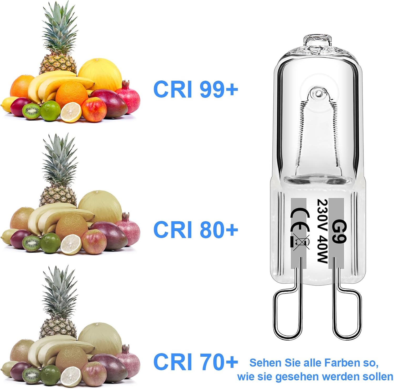 Thumbnail 4 de WeshLMPO Glühbirne G9 12er Set 40W dimmbar 2700K