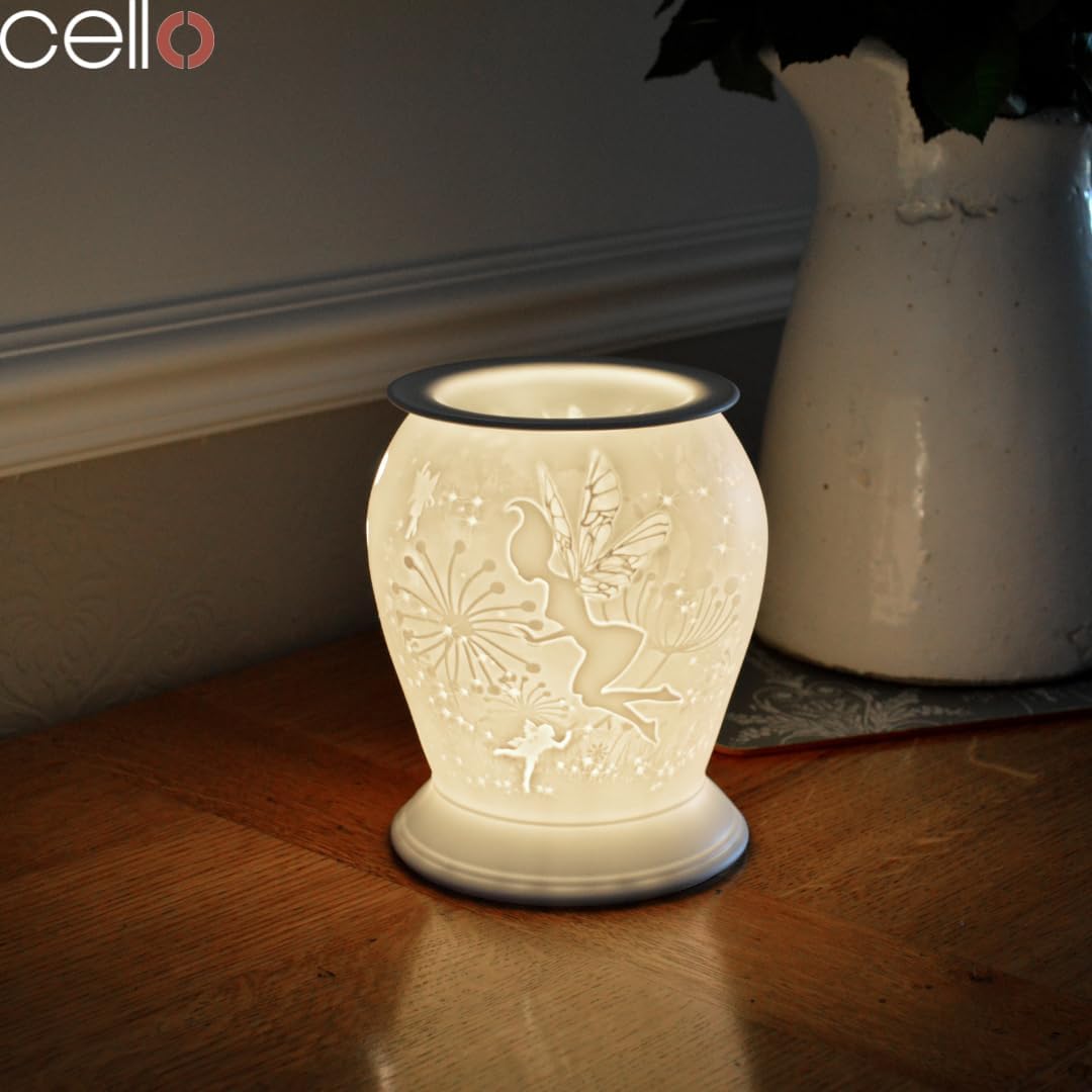 Thumbnail 6 de Cello Porcelain Barrel Electric Wax Melt Burner with 3D Lithophane Projection (Fairy Tale Pattern)